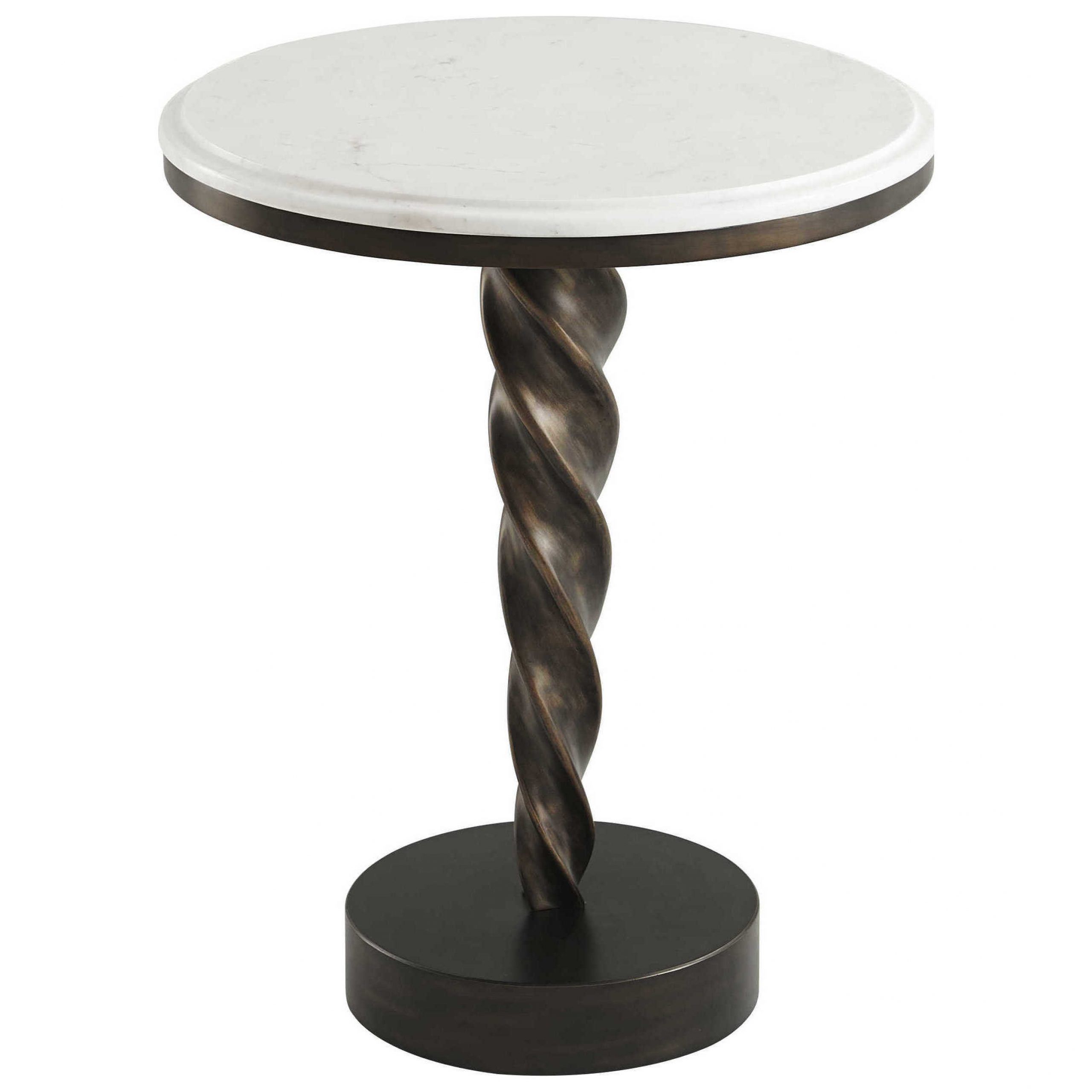 Alexandra Round Marble Pedestal Dining Tables With Favorite Theodore Alexander Marble / Aluminum 18'' Wide Round Pedestal Table (View 22 of 25)