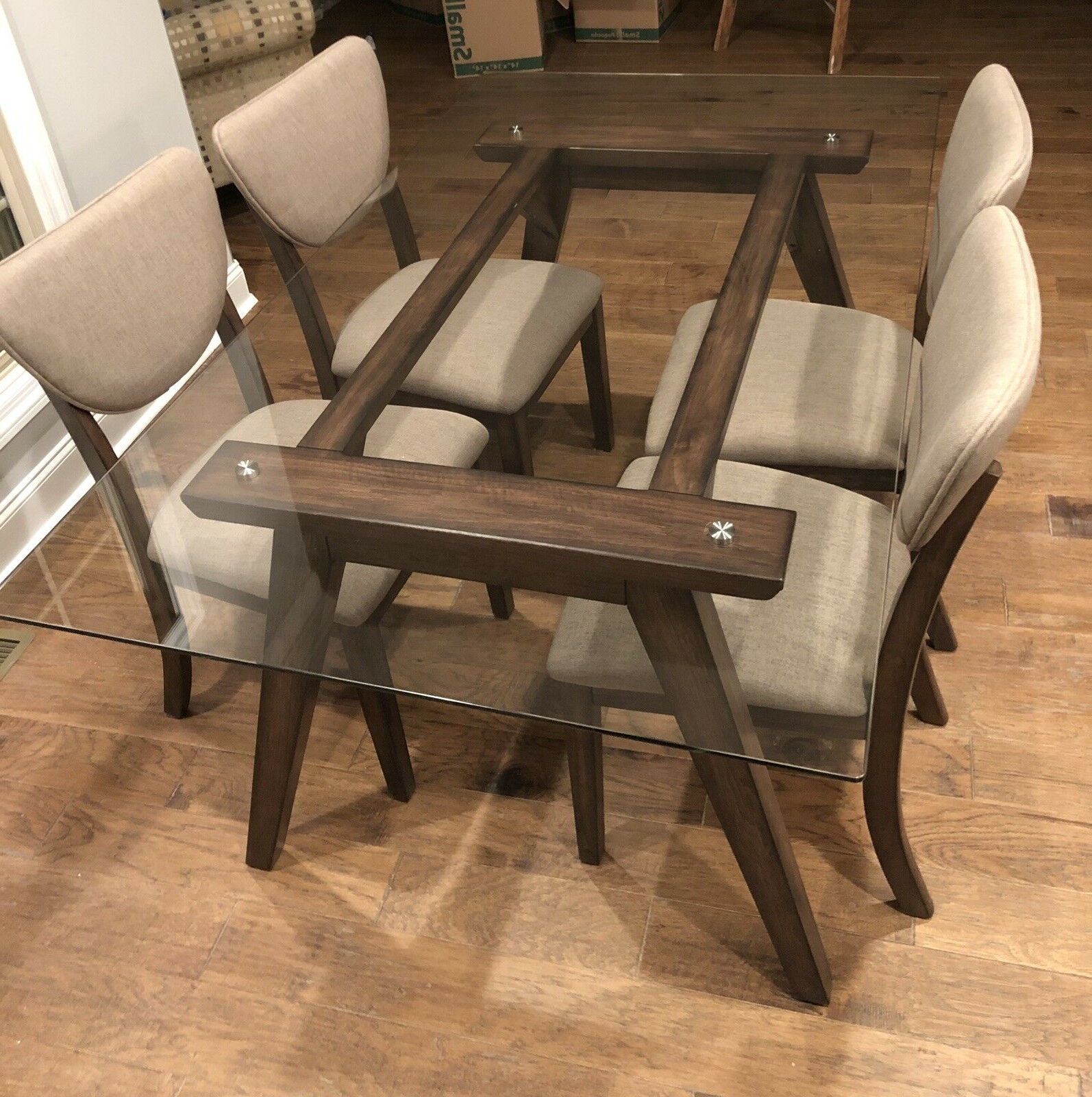 Ashley Furniture Joshton 66” X 38” Glass Top Kitchen / Dining Room Table Throughout Favorite Brooks Dining Tables (View 20 of 25)