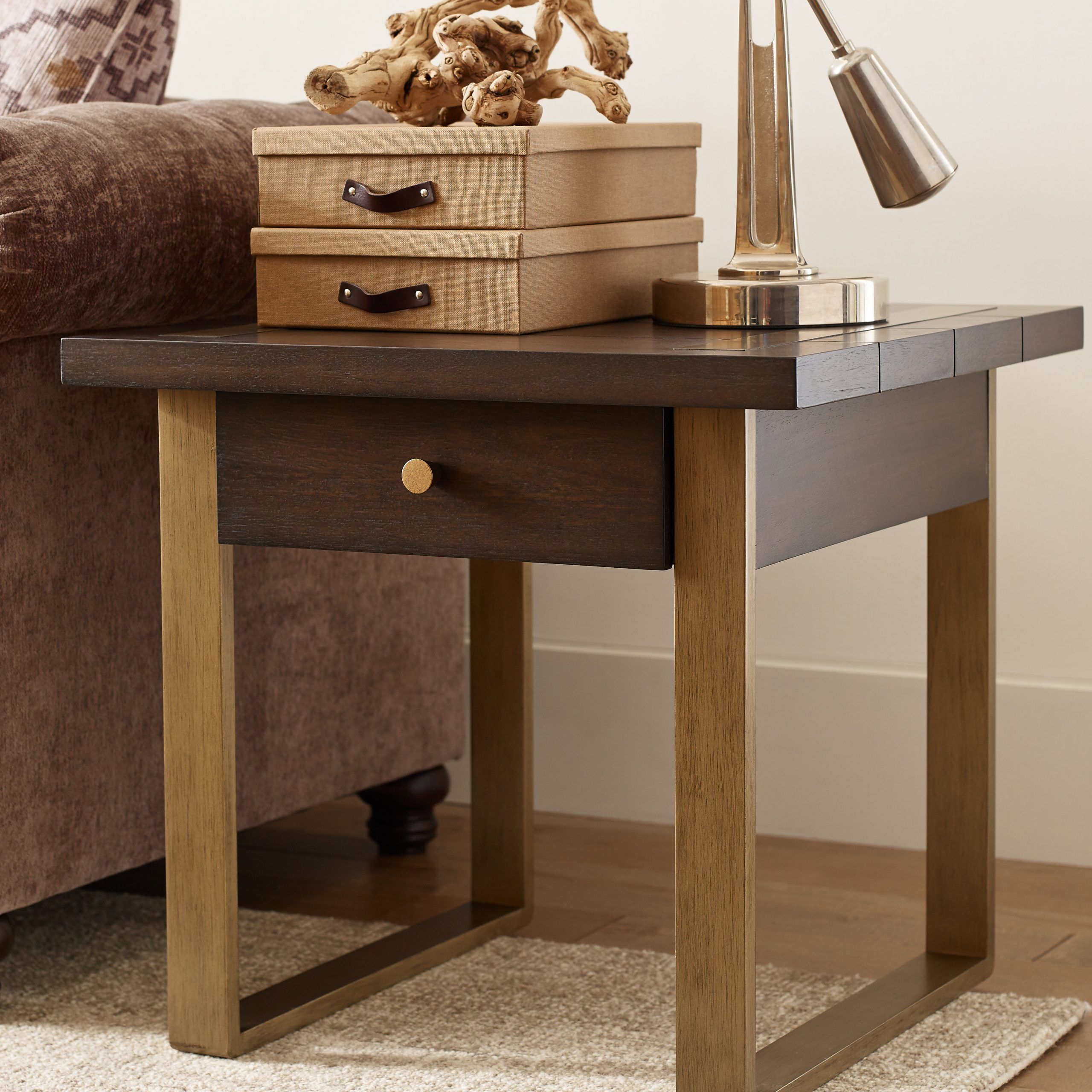 Austin Square End Table With Storage Pertaining To Widely Used Brown Wash Livingston Extending Dining Tables (View 25 of 25)