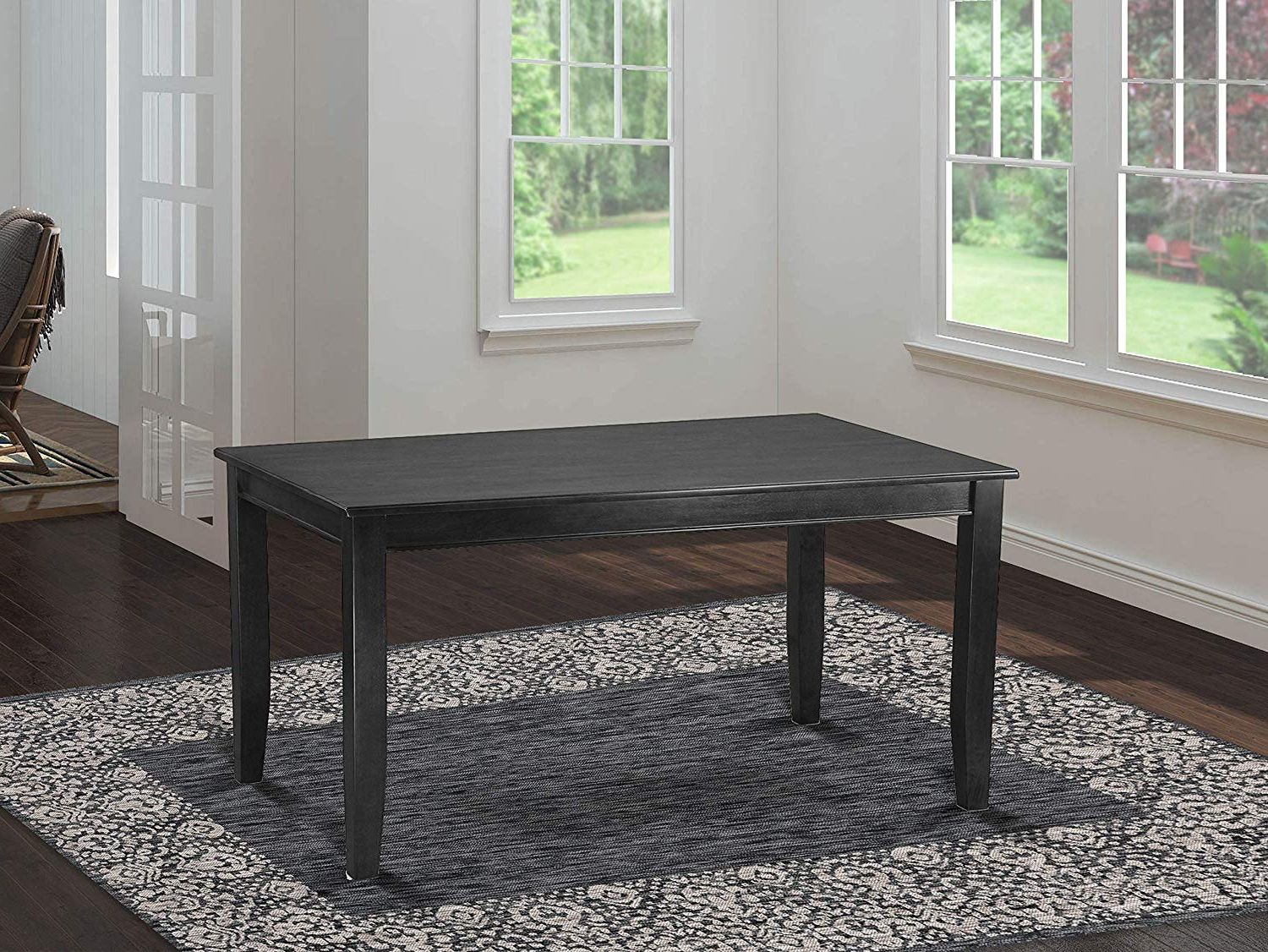 Avery Rectangular Dining Tables Pertaining To Most Recently Released Dudley Rectangular Dining Table 36"x60" In Black Finish (View 20 of 25)