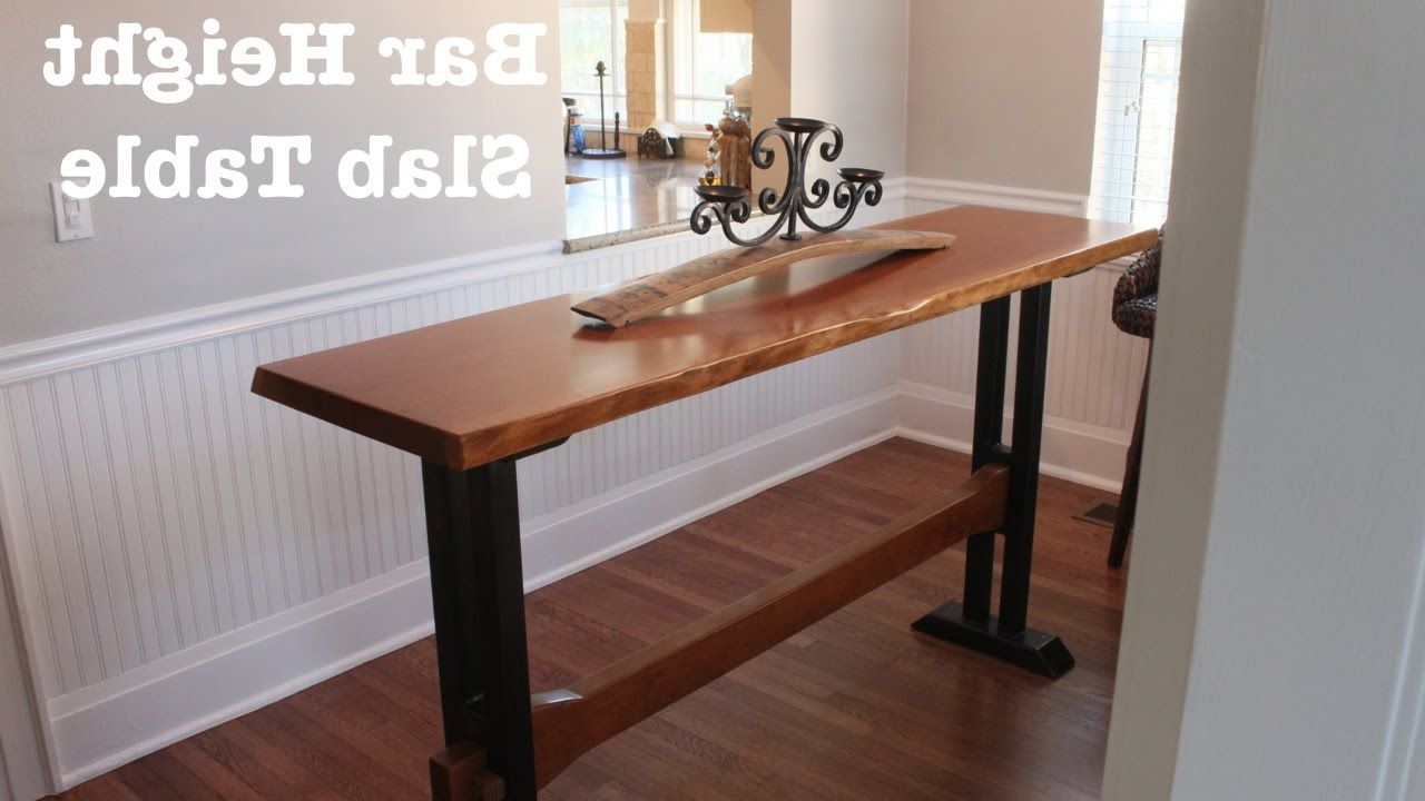 Bar Height Slab Table (View 3 of 25)