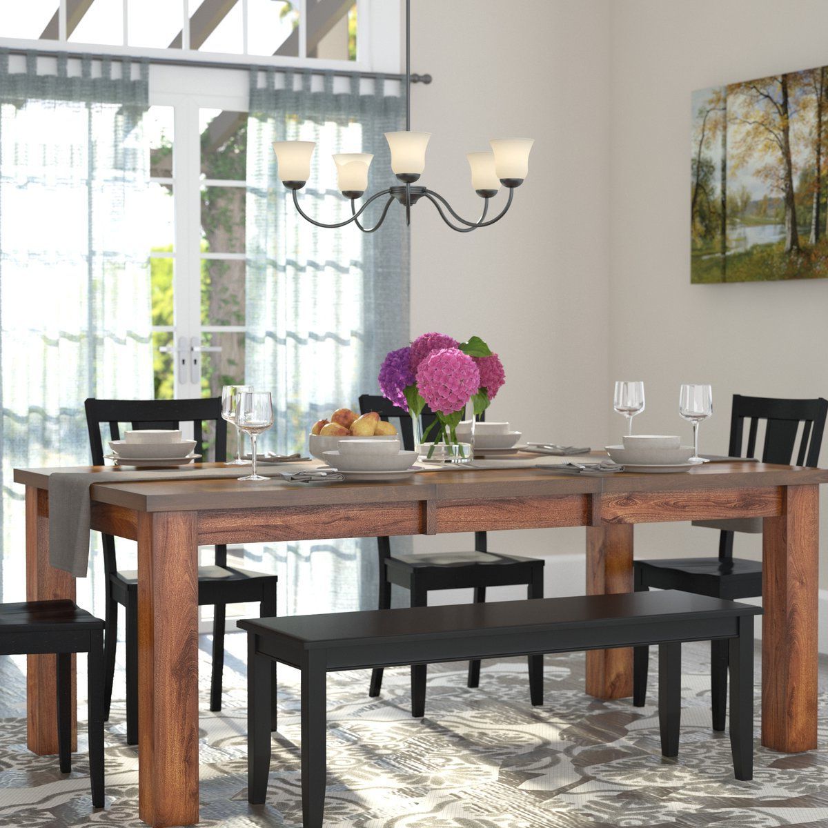 Benchwright Extending Dining Table, Blackened Oak (View 13 of 25)