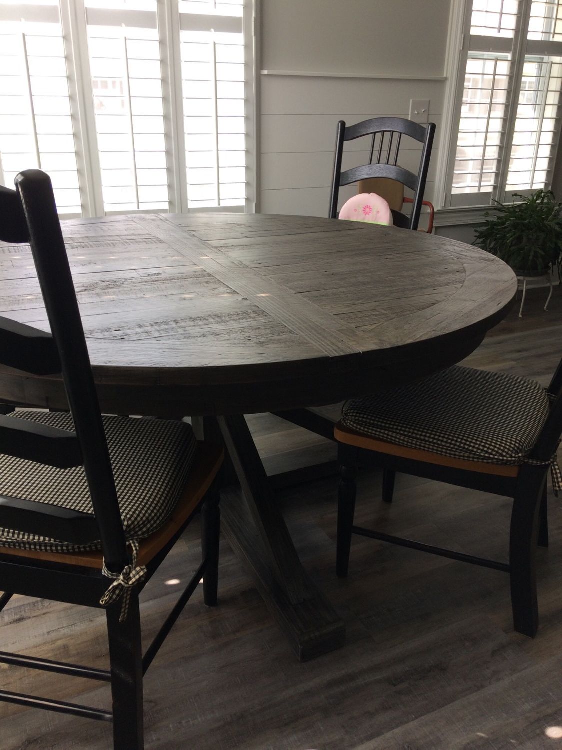 Black Olive Hart Reclaimed Pedestal Extending Dining Tables With Regard To Preferred Cintra Reclaimed Wood Extending Round Dining Table 63" (Photo 10 of 25)
