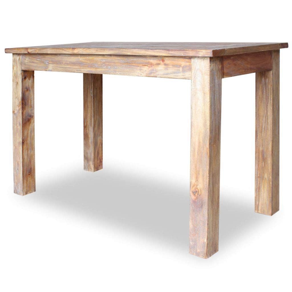 Bowry Reclaimed Wood Dining Tables Within Preferred Amazon – Festnight Vintage Style Wood Rectangular Dining (Photo 6 of 25)