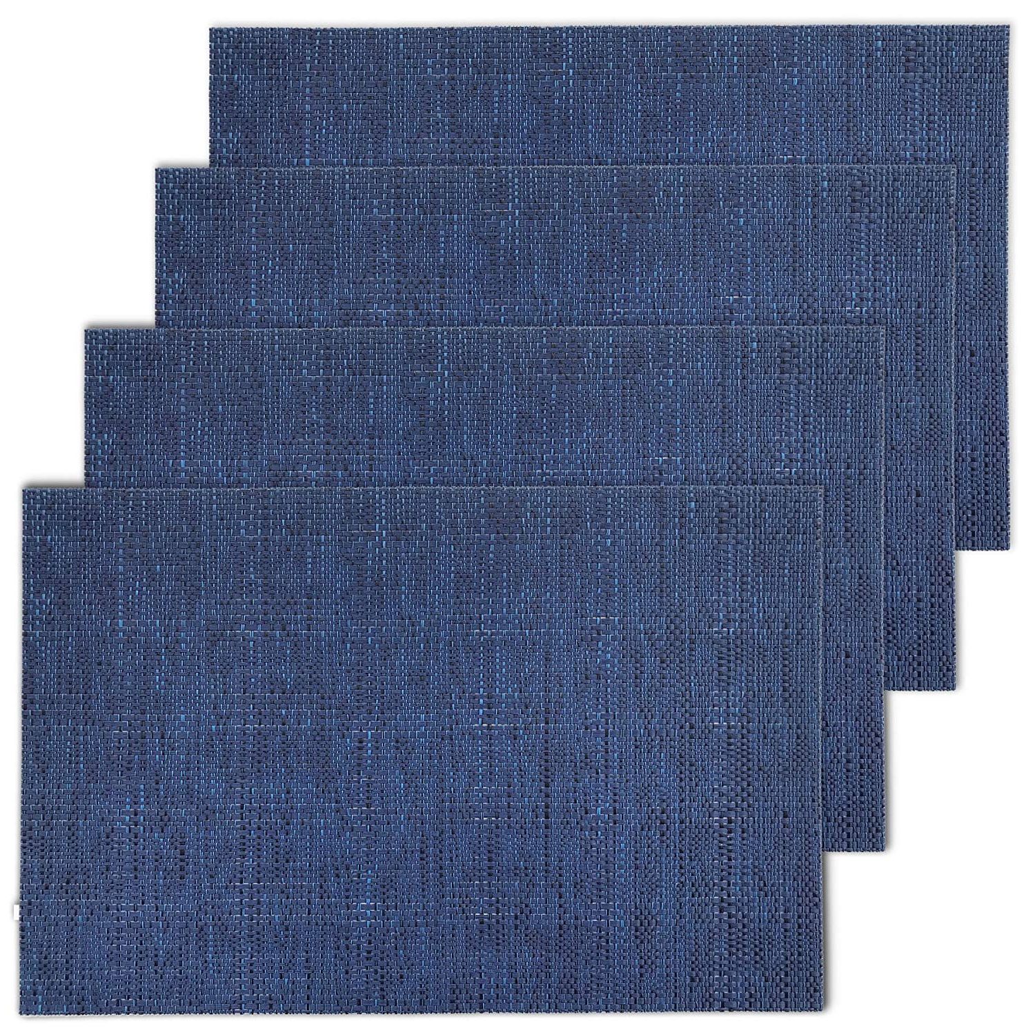 Cait Chapman Home Collection Texture Design Woven Pvc Placemat (navy), Set  Of 4 Within Best And Newest Chapman Round Marble Dining Tables (View 5 of 25)