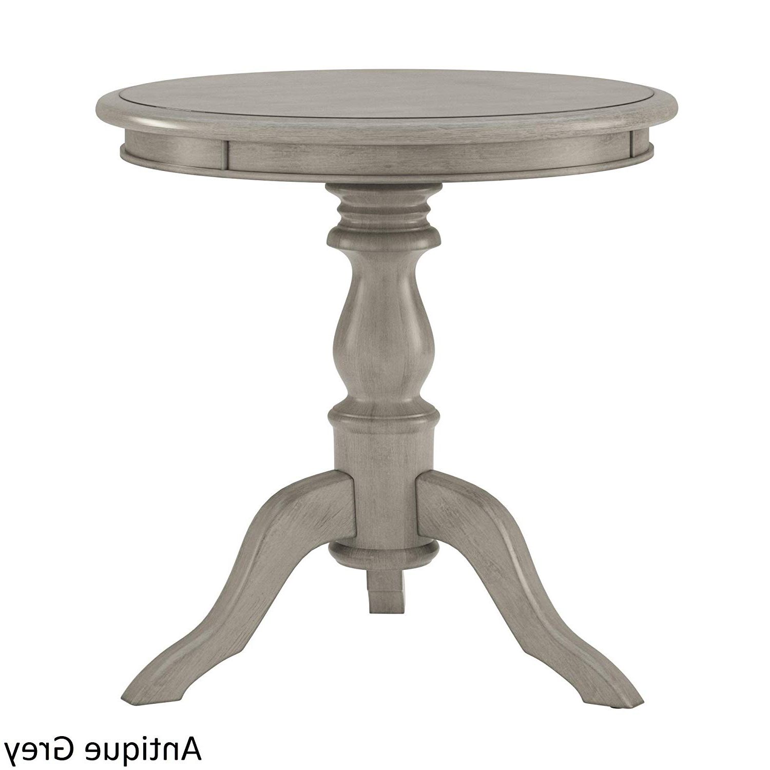 Current Amazon: Beckett Antique Wood Pedestal Accent Table With Dawson Pedestal Tables (View 23 of 25)