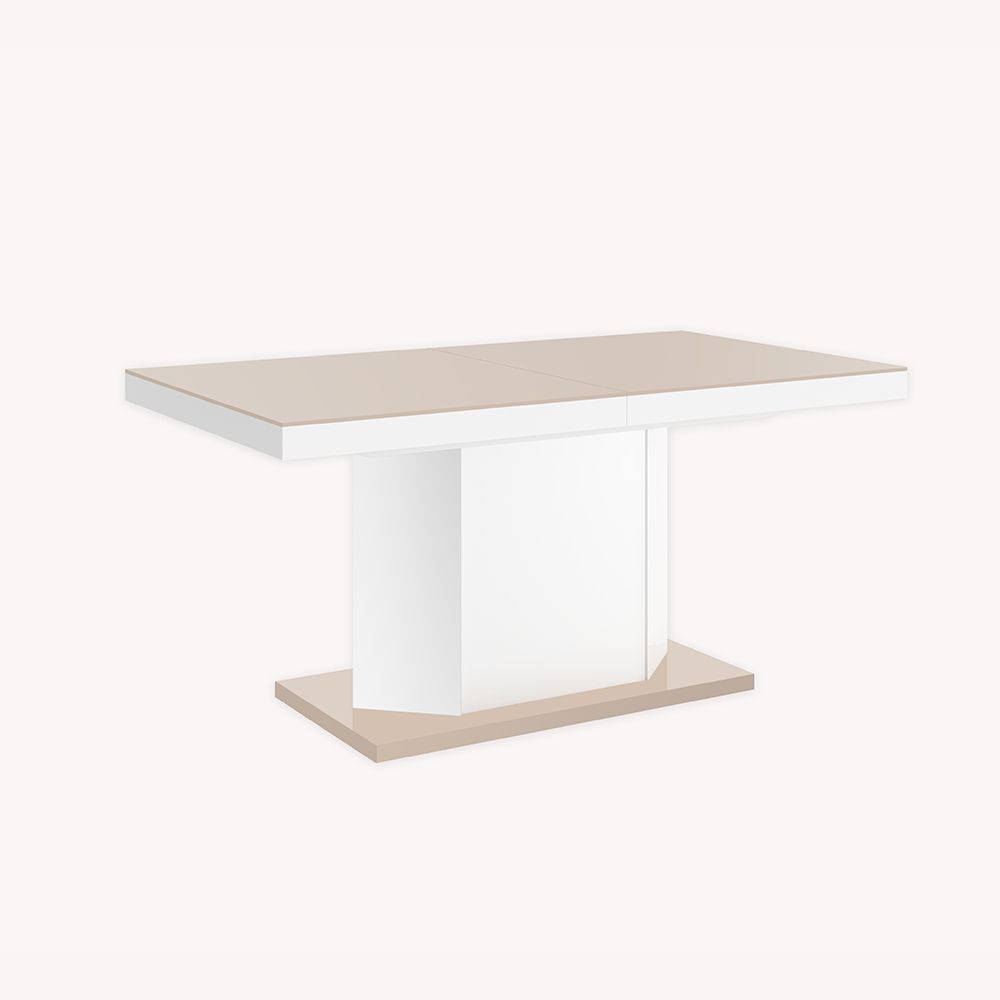 Current Extendable Dining Table – Windsor – Cappuccino & White High Gloss With Thalia Dining Tables (View 11 of 25)