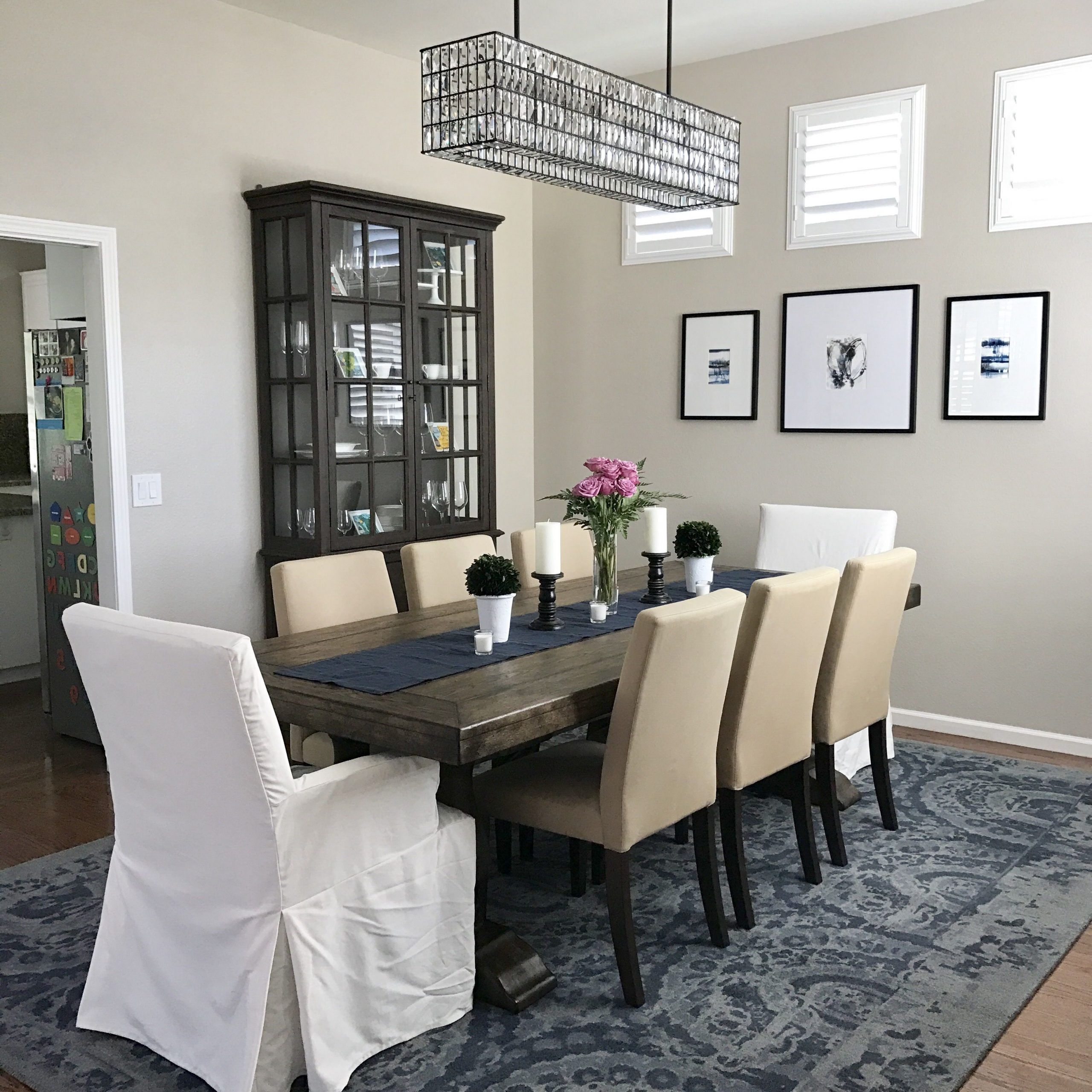 Dining Room Is Done! Pottery Barn Lorraine Extending Dining Within Trendy Rustic Brown Lorraine Extending Dining Tables (View 7 of 25)