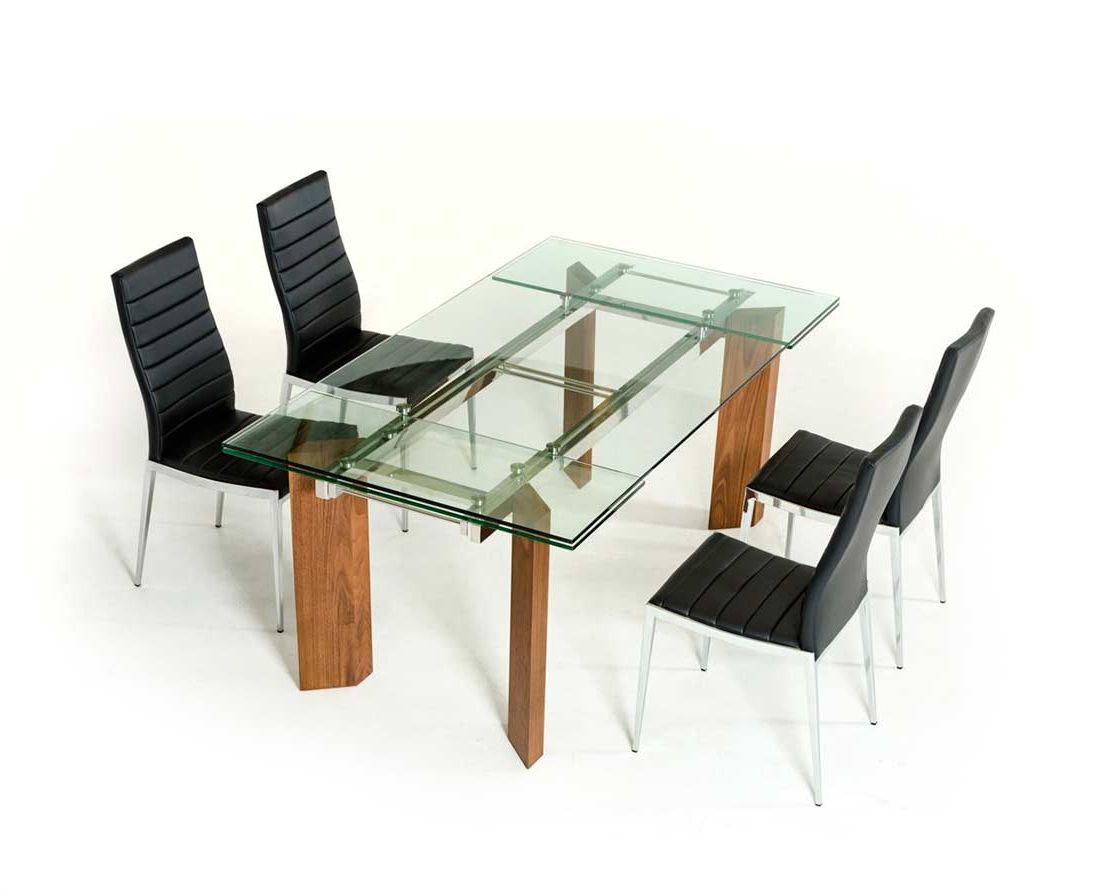 Extendable Glass Top Dining Table Vg 048 (Photo 25 of 25)