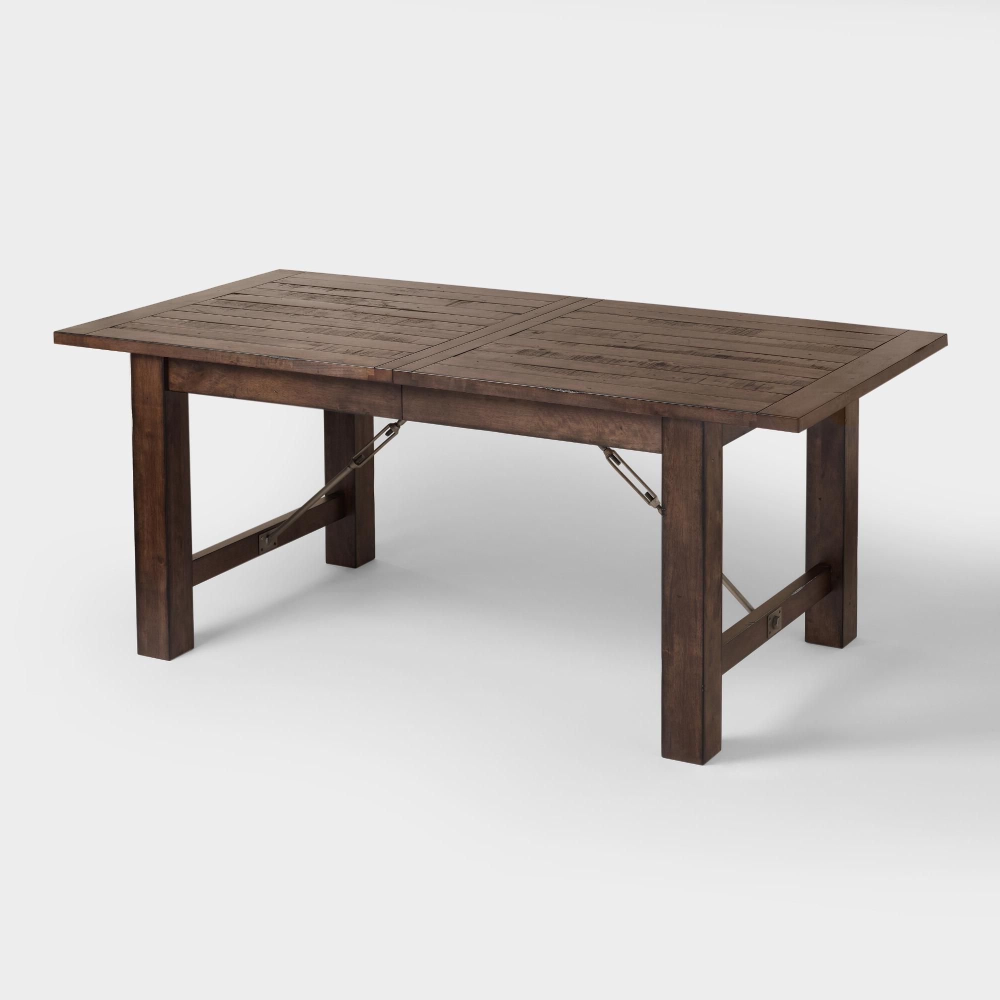 Famous Gray Wash Toscana Extending Dining Tables Inside Wood Garner Extension Dining Table: Brownworld Market In (View 8 of 25)
