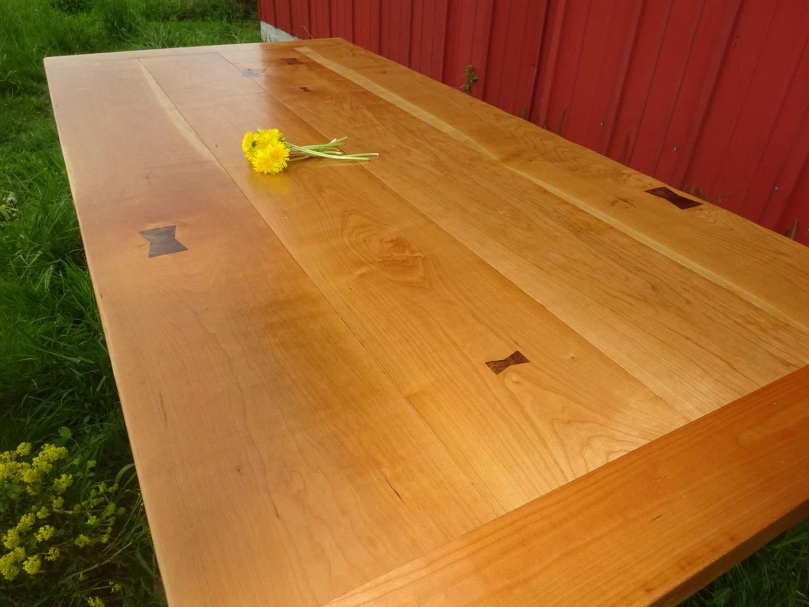 Famous Menlo Reclaimed Wood Extending Dining Tables Intended For Cherry / Walnut Harvest Table With Decorations (copyright (View 24 of 25)