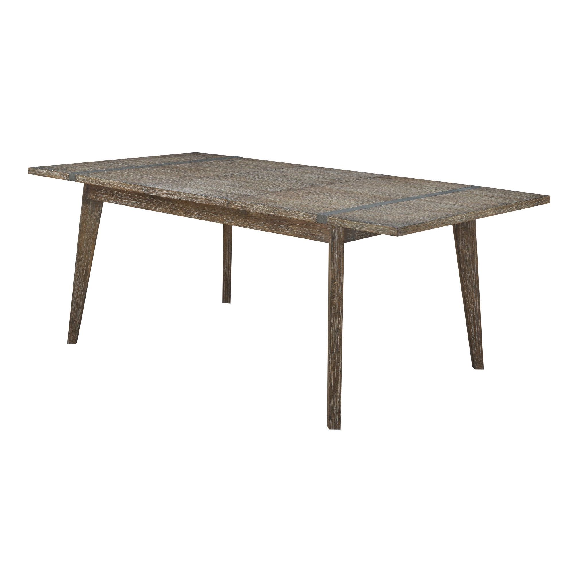 Fashionable Gray Wash Benchwright Dining Tables Throughout Viewpoint Driftwood Gray 60" Dining Table With Self Storing Butterfly  Extension Leaf And Metal Detailing – Grey (View 19 of 25)