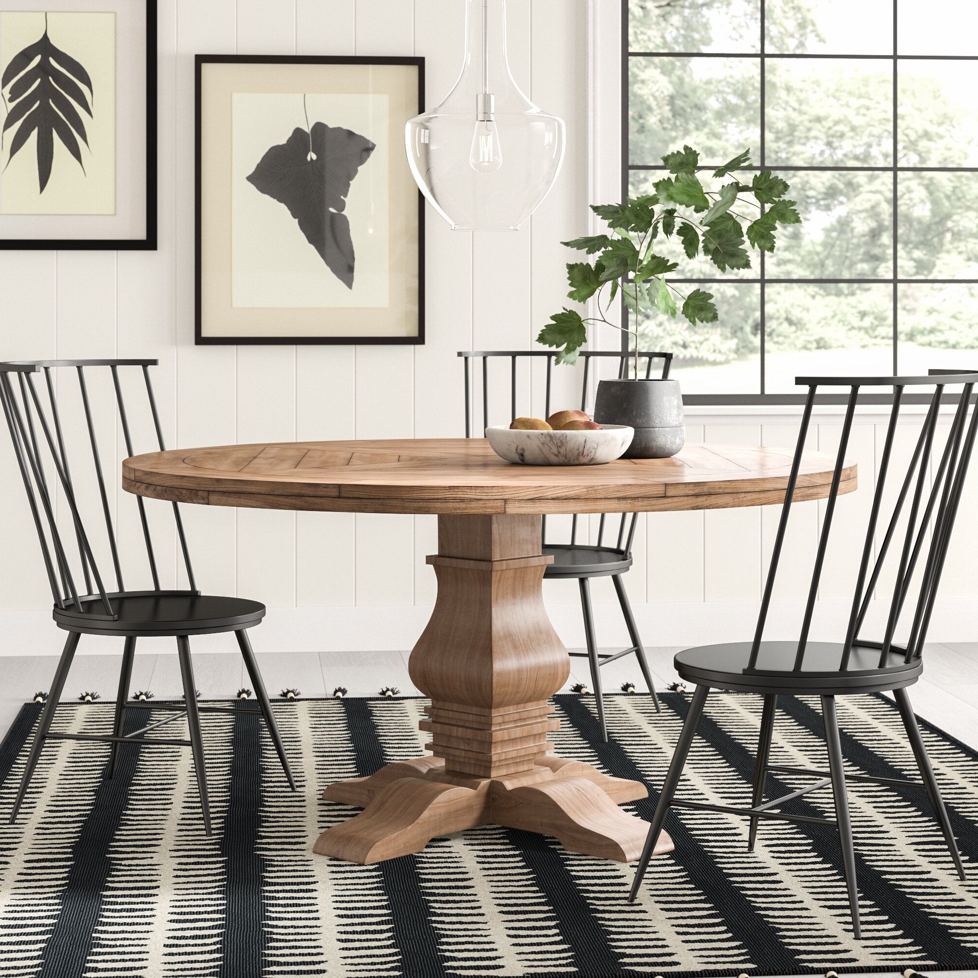 Fashionable Magaw Solid Wood Dining Table Pertaining To Rae Round Pedestal Dining Tables (View 9 of 25)