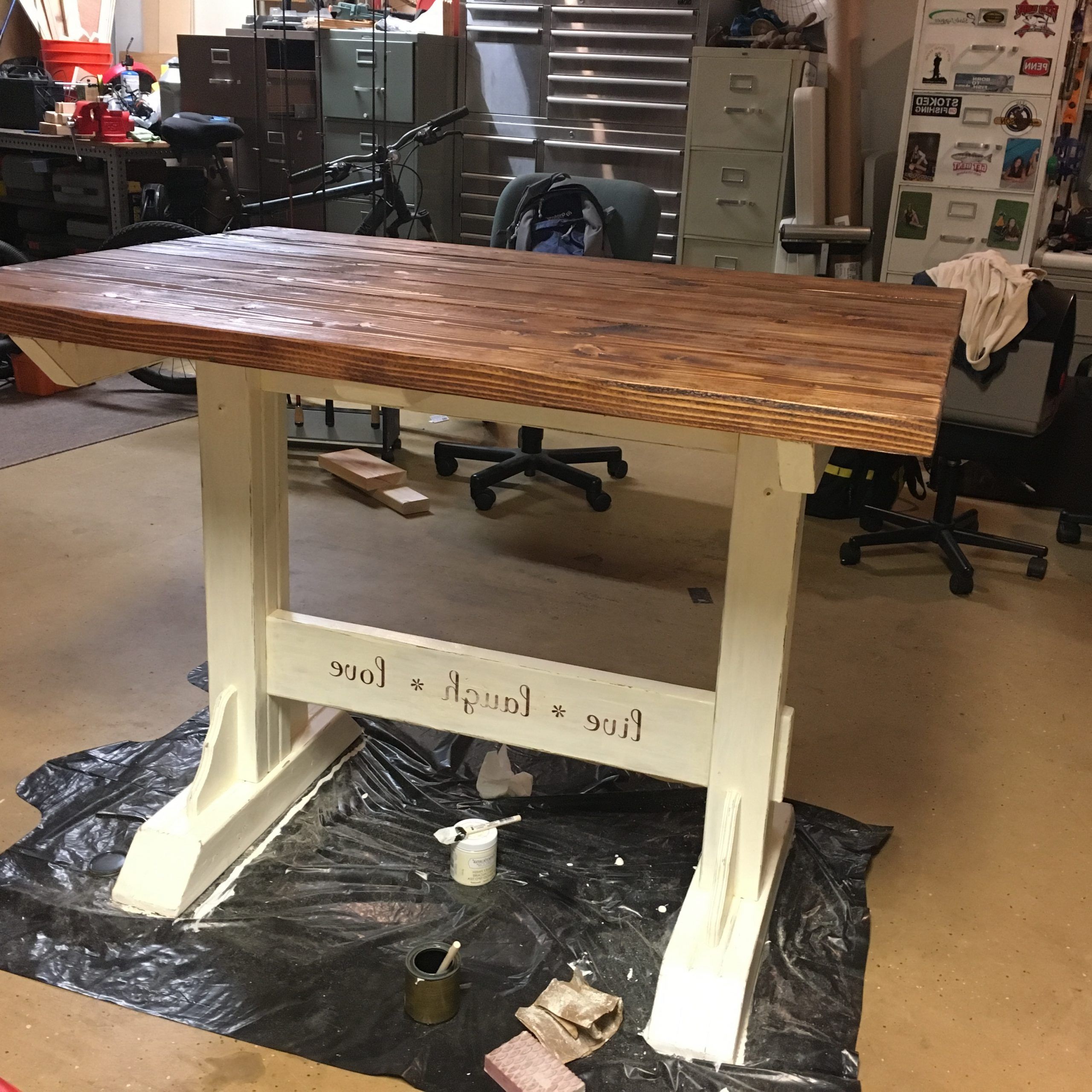 Favorite Trestle Table At Counter Height (View 15 of 25)