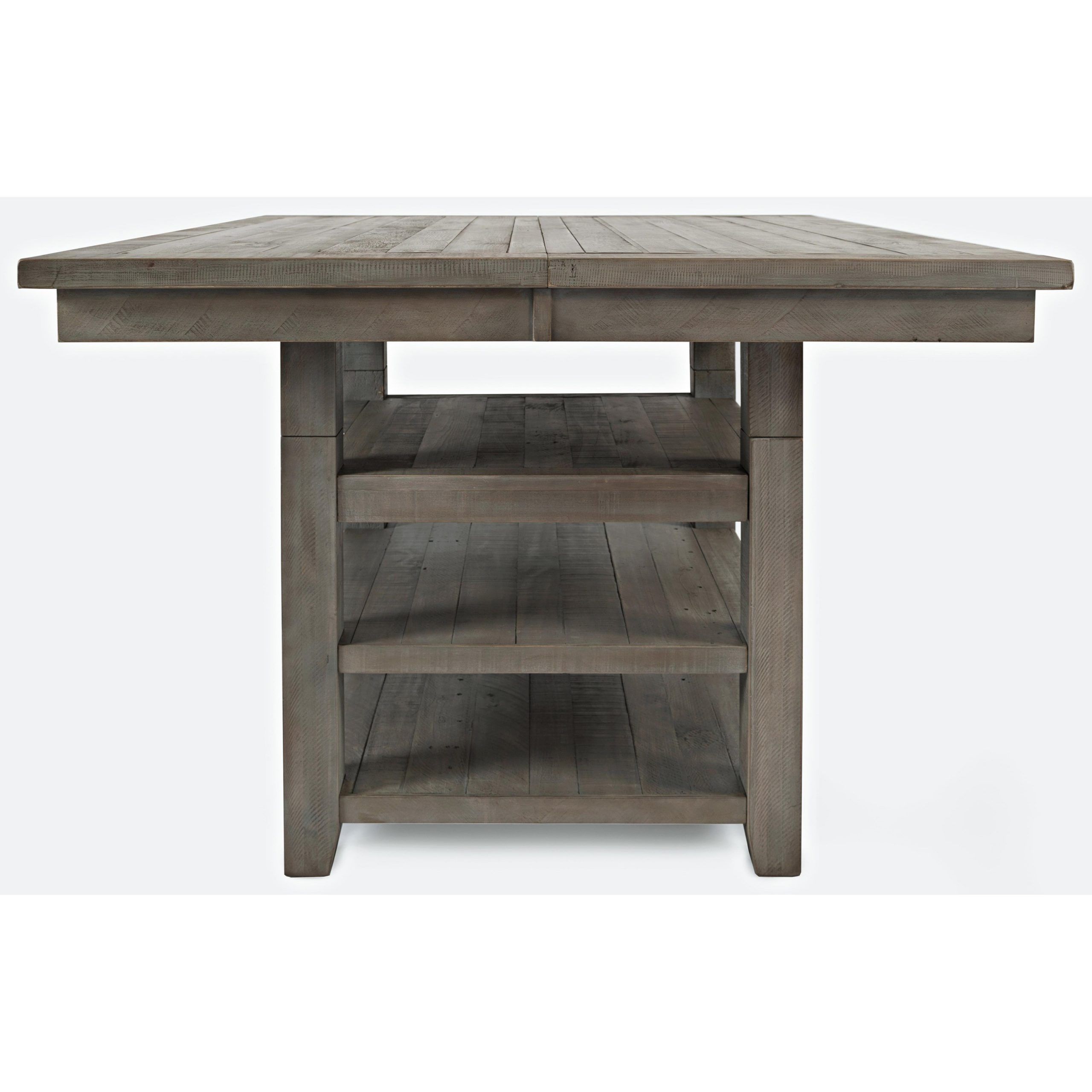 Gray Wash Banks Pedestal Extending Dining Tables Regarding Most Popular Jofran Outer Banks Hi/low Square Storage Dining Table (View 19 of 25)