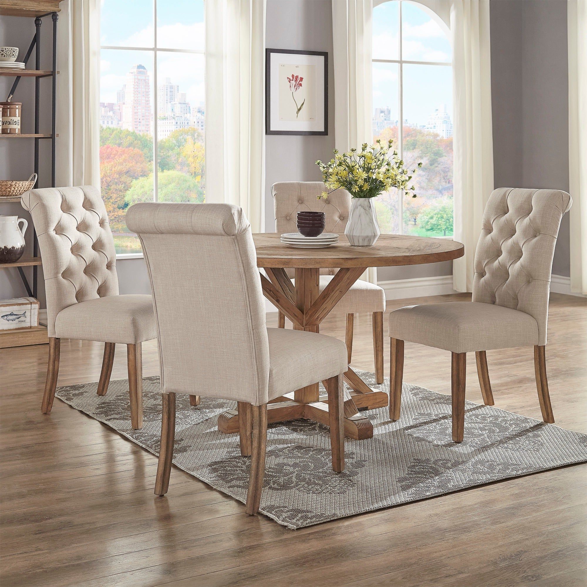 Gray Wash Benchwright Dining Tables With Trendy Benchwright Rustic X Base 48 Inch Round Dining Table Setinspire Q  Artisan (View 7 of 25)