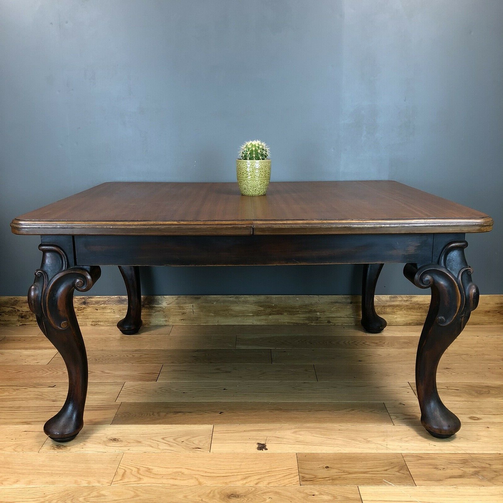Latest Vintage Antique Mahogany Extending Dining Table Kitchen Rustic Farmhouse With Rustic Mahogany Extending Dining Tables (View 3 of 25)