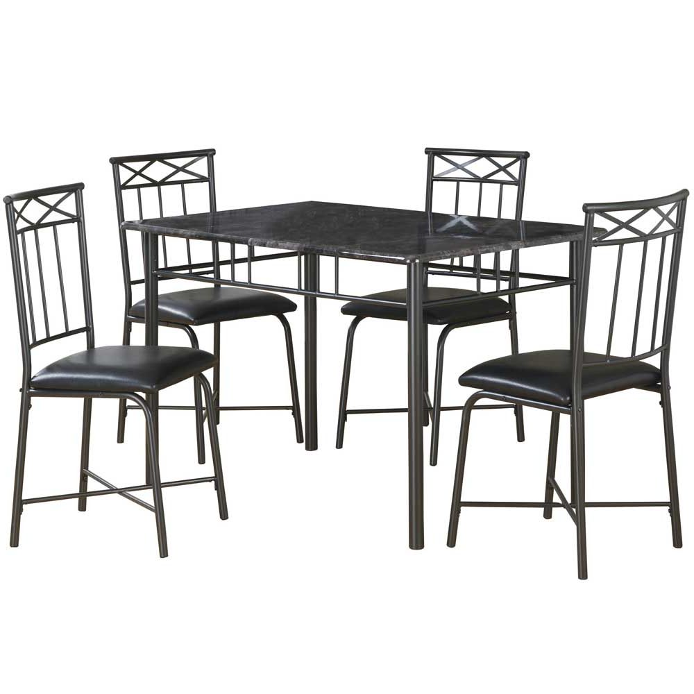Marble Look Dining Table Set In Dinette Sets For Well Known Bismark Dining Tables (View 22 of 25)