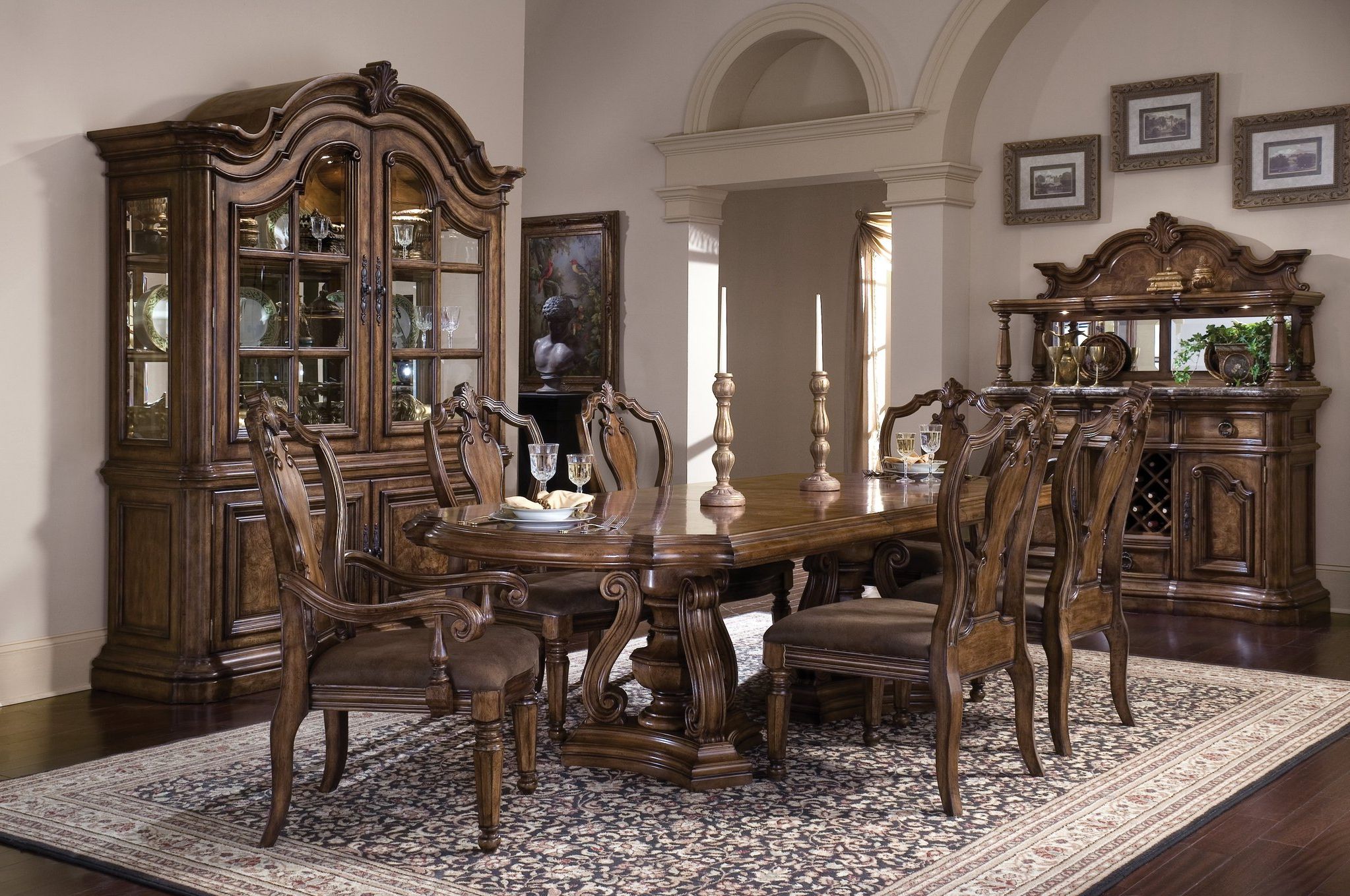 Mateo Extending Dining Tables In Famous The San Mateo Elegant Double Pedestal Dining Room Collection (View 10 of 25)