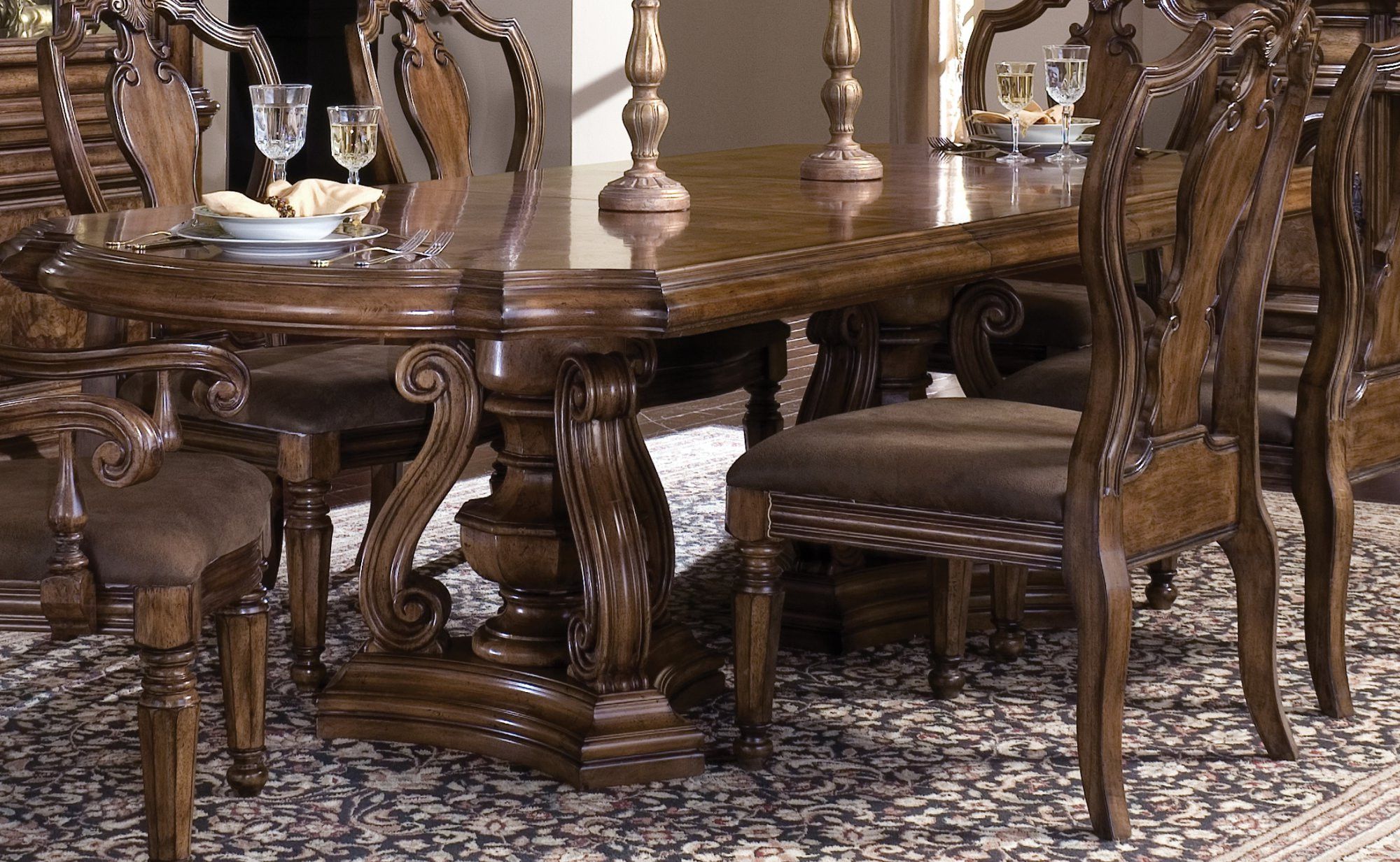 Mateo Extending Dining Tables Intended For Most Recent Double Pedestal Table (View 22 of 25)