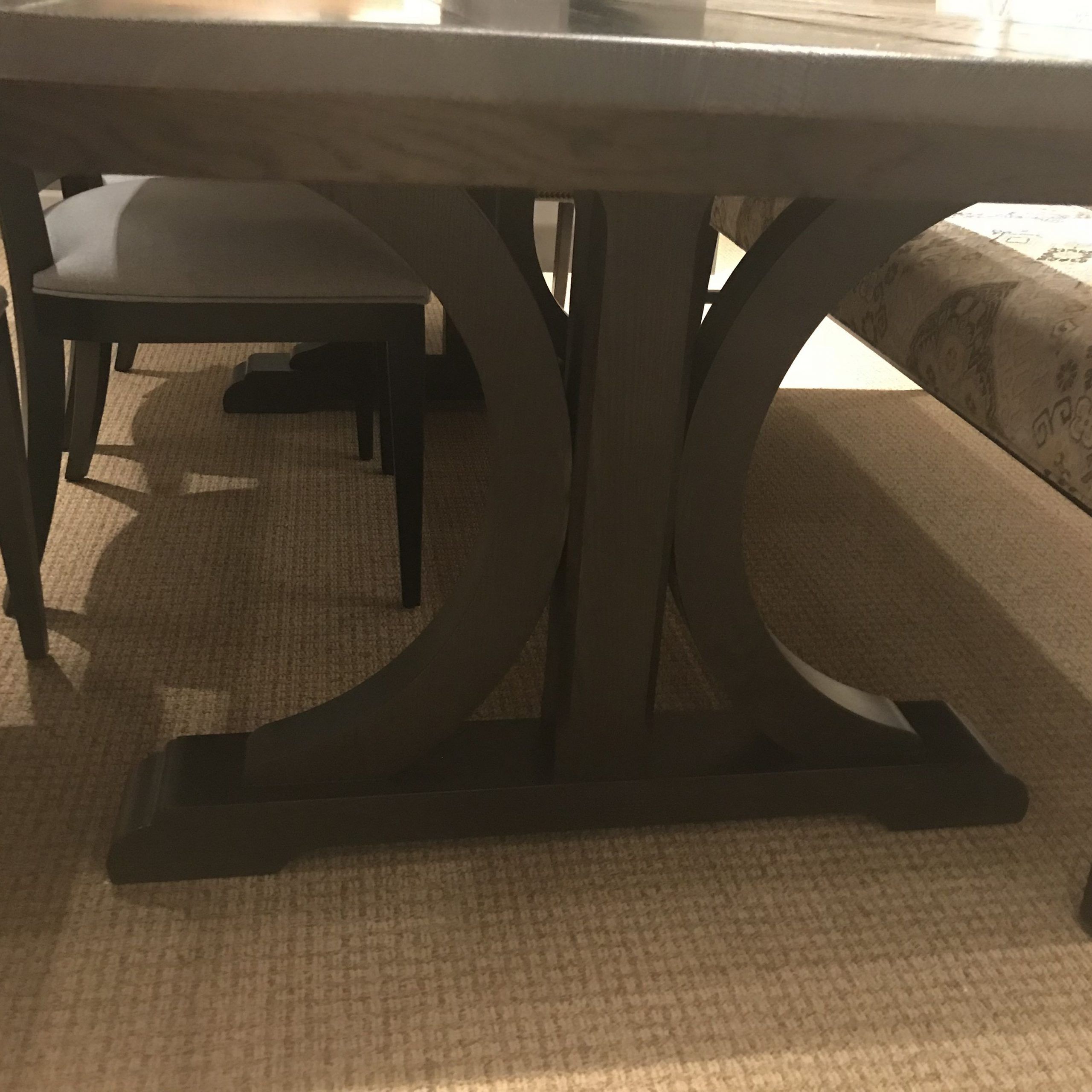 Mateo Extending Dining Tables Pertaining To Well Known Ethan Allen – Corin Rough Sawn Trestle Extension Dining (Photo 3 of 25)
