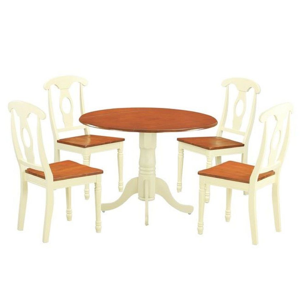 Modern Farmhouse Extending Dining Tables Intended For Most Recent Amazon – Ghy Dine Table Set Buttermilk And Cherry Asian (View 24 of 25)