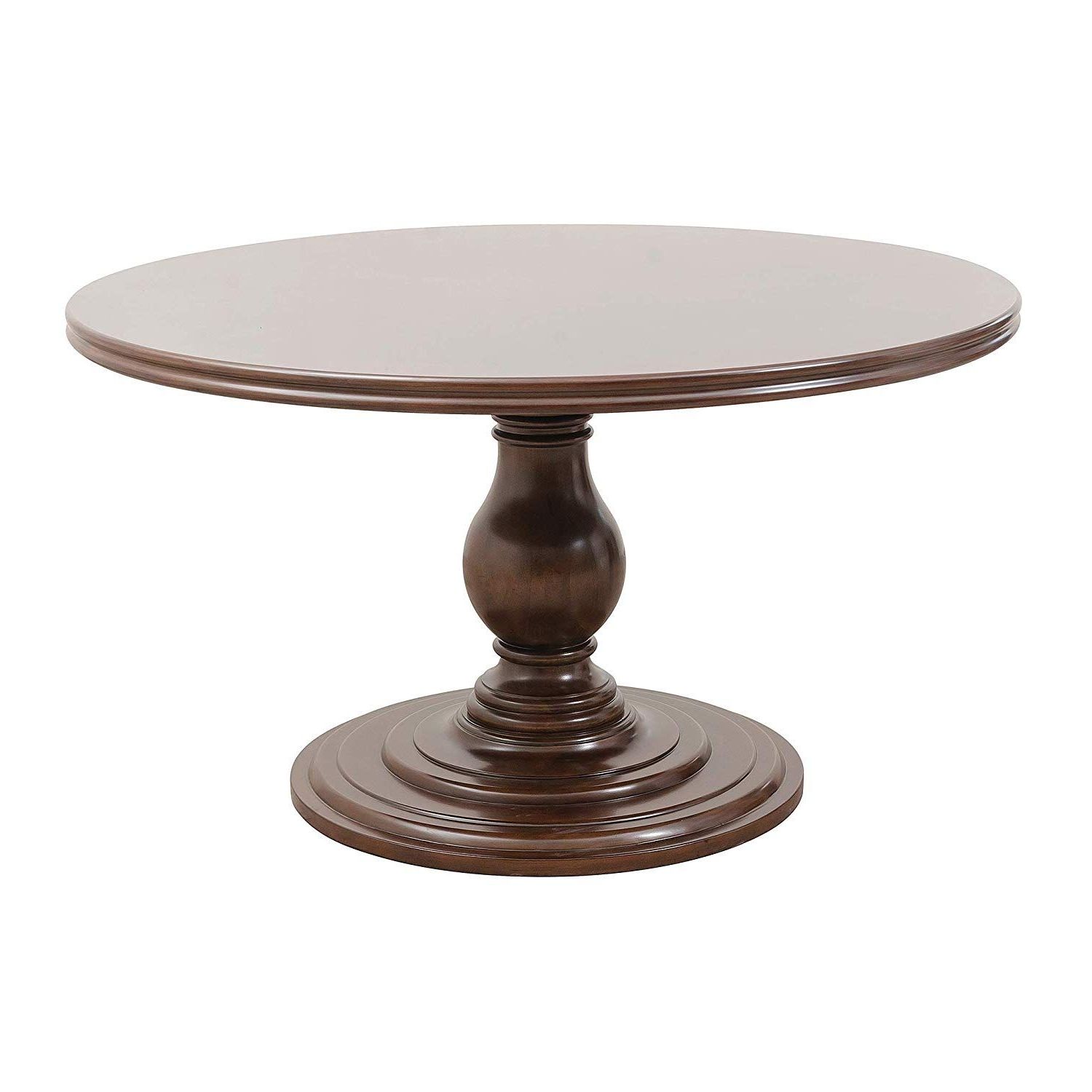 Most Current Aztec Round Pedestal Dining Tables Pertaining To Homelegance Oratorio 54 Round Pedestal Dining Table, Dark (View 3 of 25)