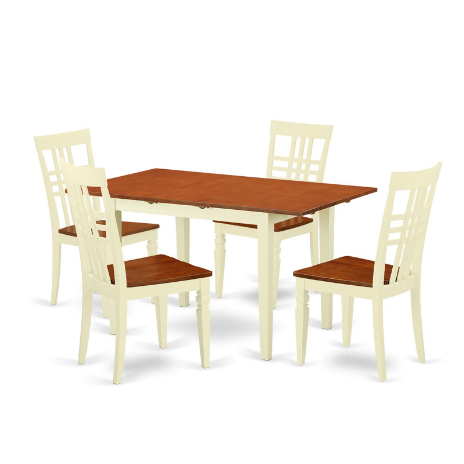 Most Current West Dining Tables With East West Furniture Norfolk 5 Piece Lattice Back Dining Table Set (View 20 of 25)