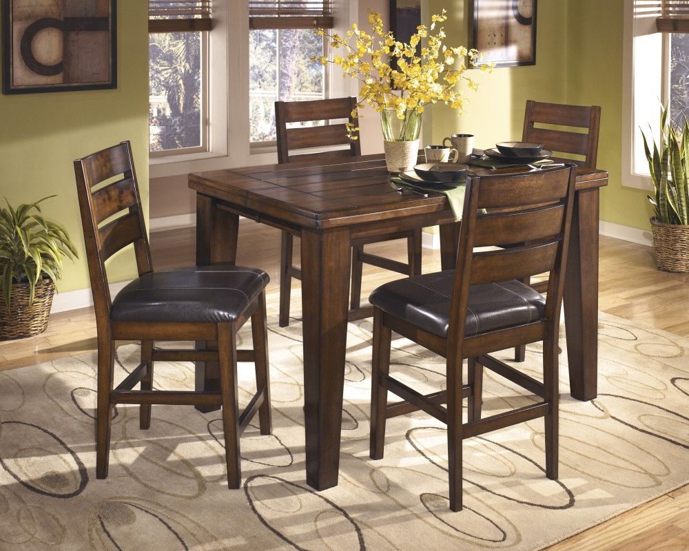 Most Popular Brooks Dining Tables Regarding Larchmont Butterfly Ext Table & 4 Uph Bar Stools (View 8 of 25)