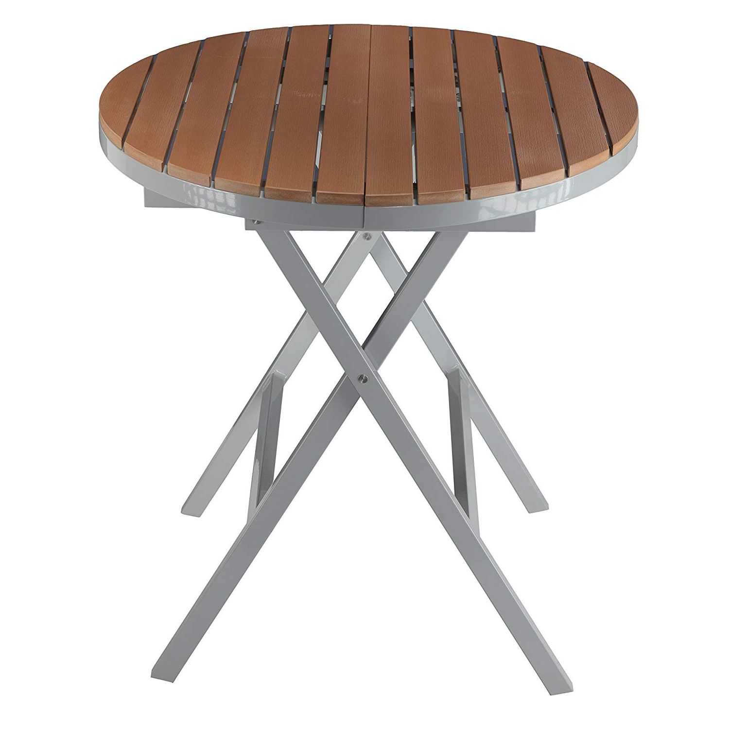 Most Popular Cortesi Home Avery Aluminum Outdoor Round Folding Table In Inside Avery Round Dining Tables (View 12 of 25)