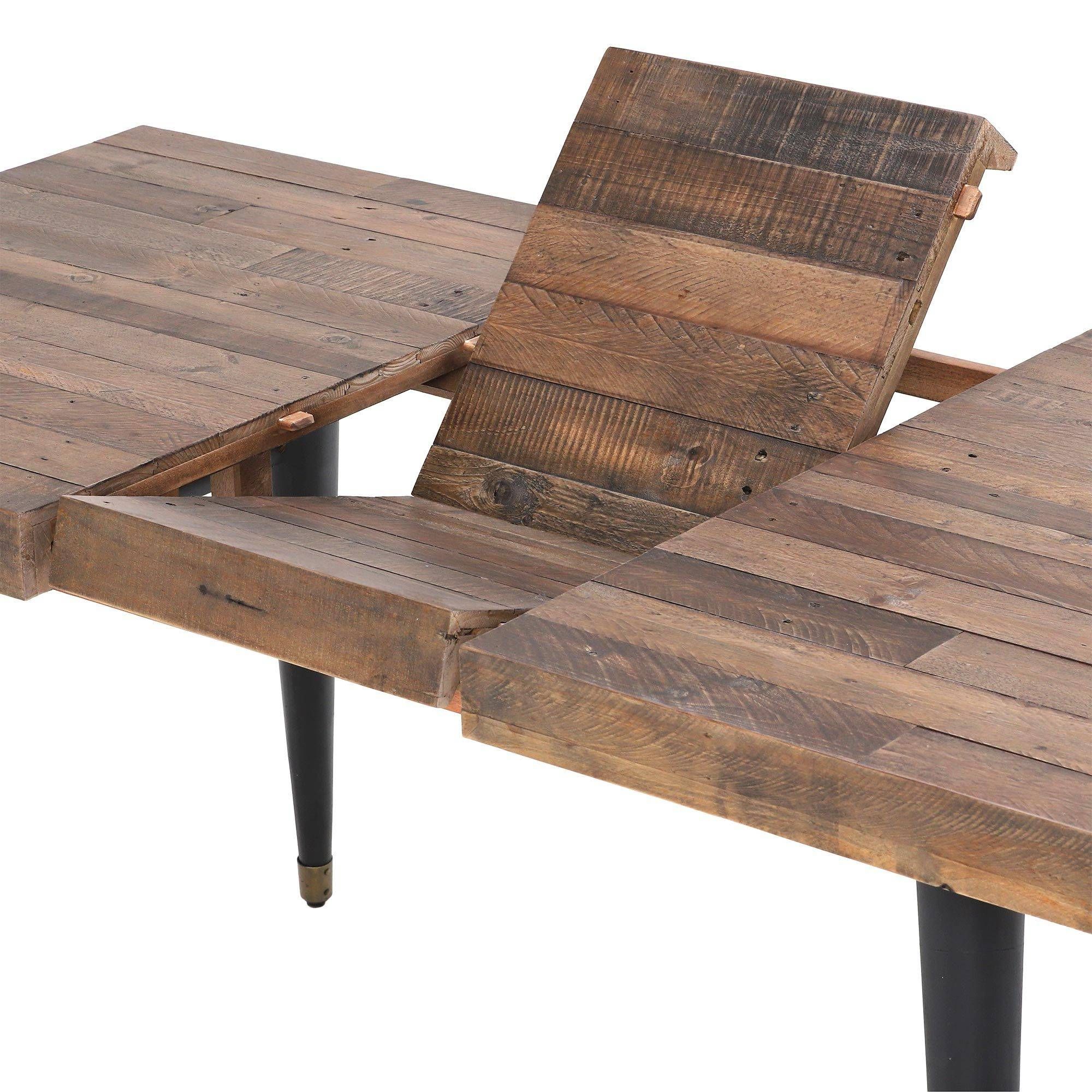 Most Popular Hart Reclaimed Wood Extending Dining Tables For Furniture Dining Room Reclaimed Extending Table Wood (View 21 of 25)