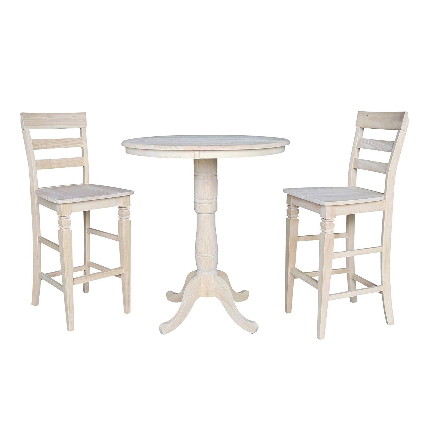 Most Recent Carson Counter Height Tables Regarding Amazon – International Concepts 3 Pc Parawood Dining (View 17 of 25)