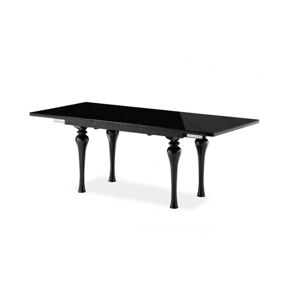 Most Recently Released Black Wash Banks Extending Dining Tables Inside Lorenzo Extending Dining Table Black High Gloss (View 18 of 25)