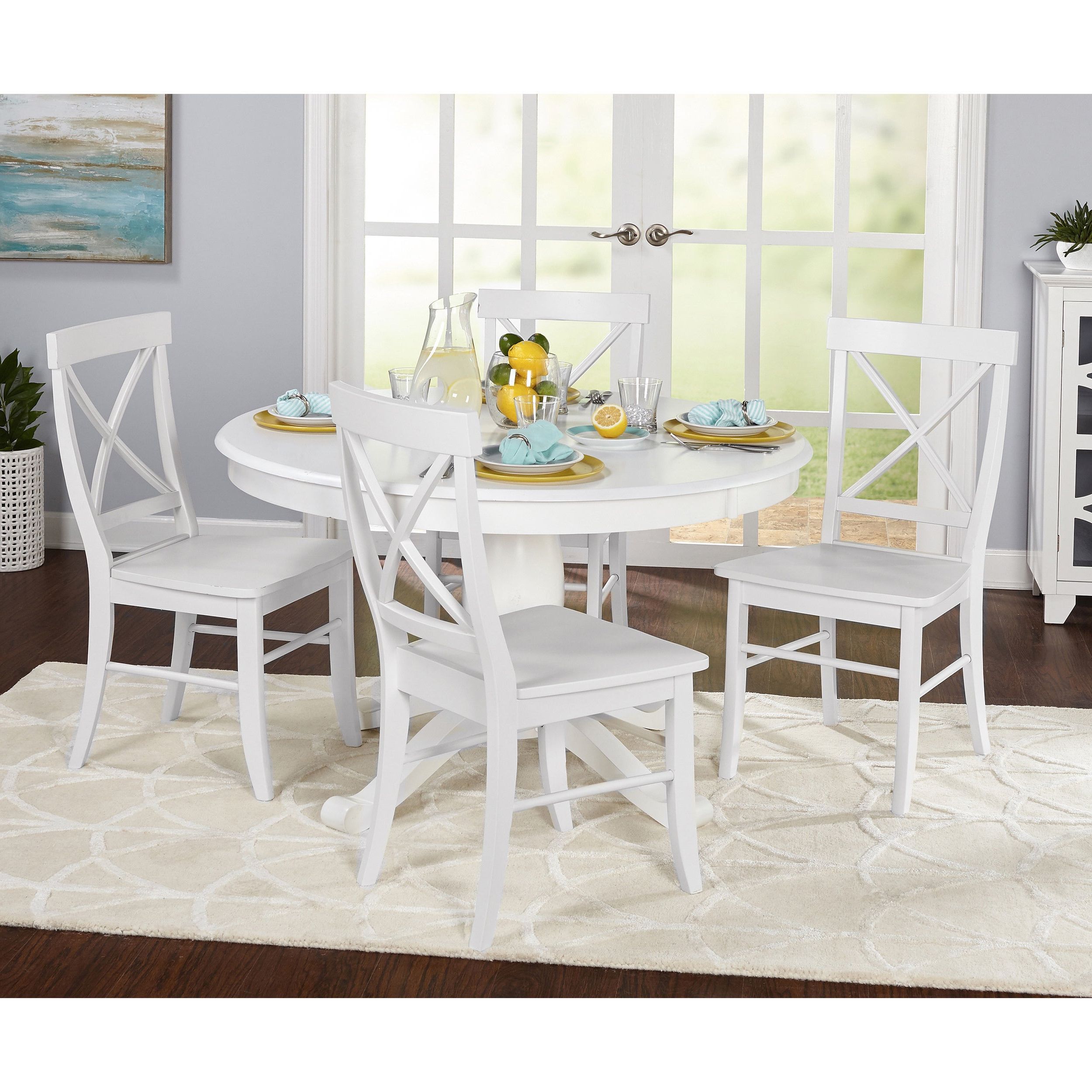 Most Recently Released Dawson Pedestal Tables Throughout Simple Living 5 Piece Dawson Dining Set (View 18 of 25)