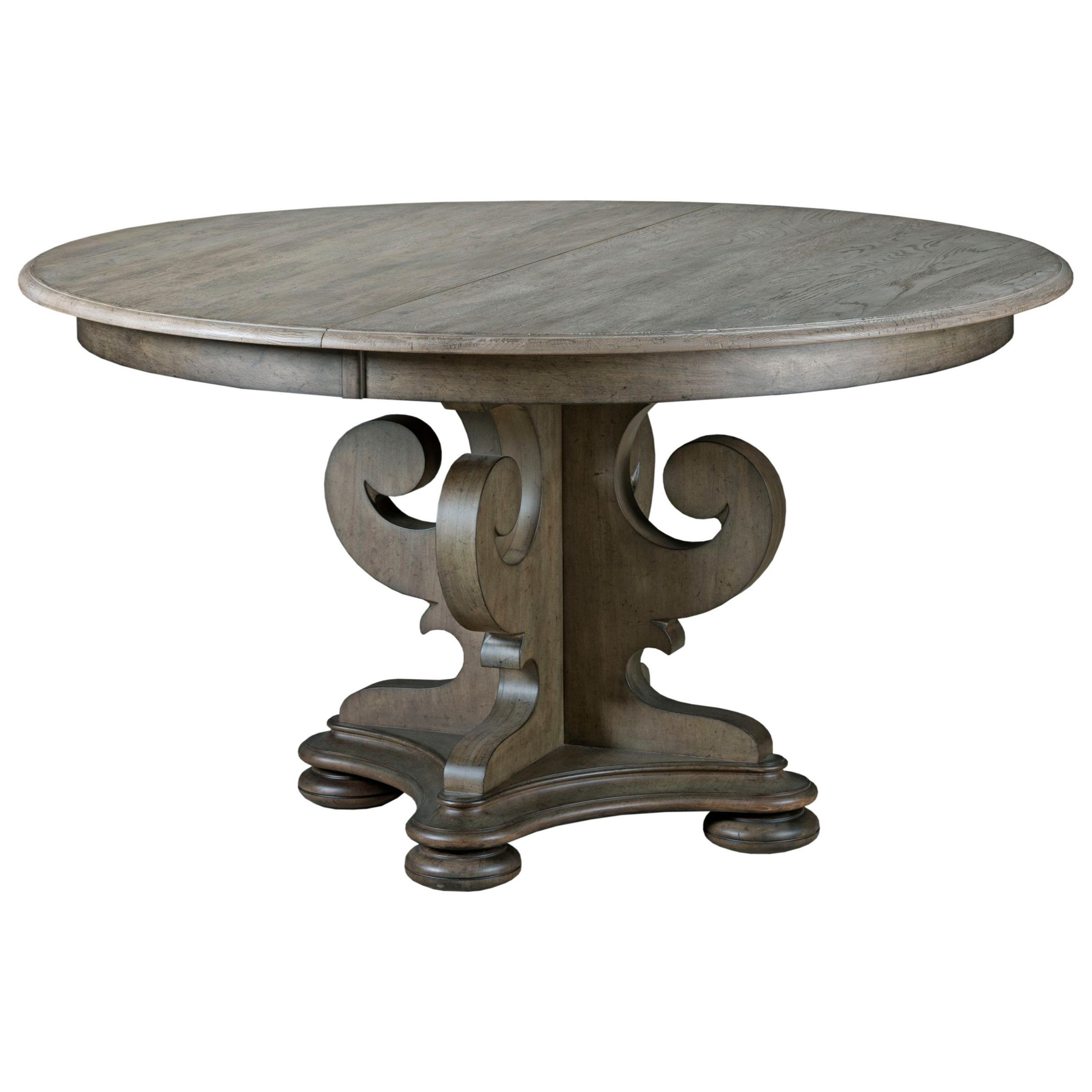 Most Recently Released Kincaid Furniture Greyson Grant Scrolled Pedestal Round Throughout Dawson Pedestal Dining Tables (View 22 of 25)