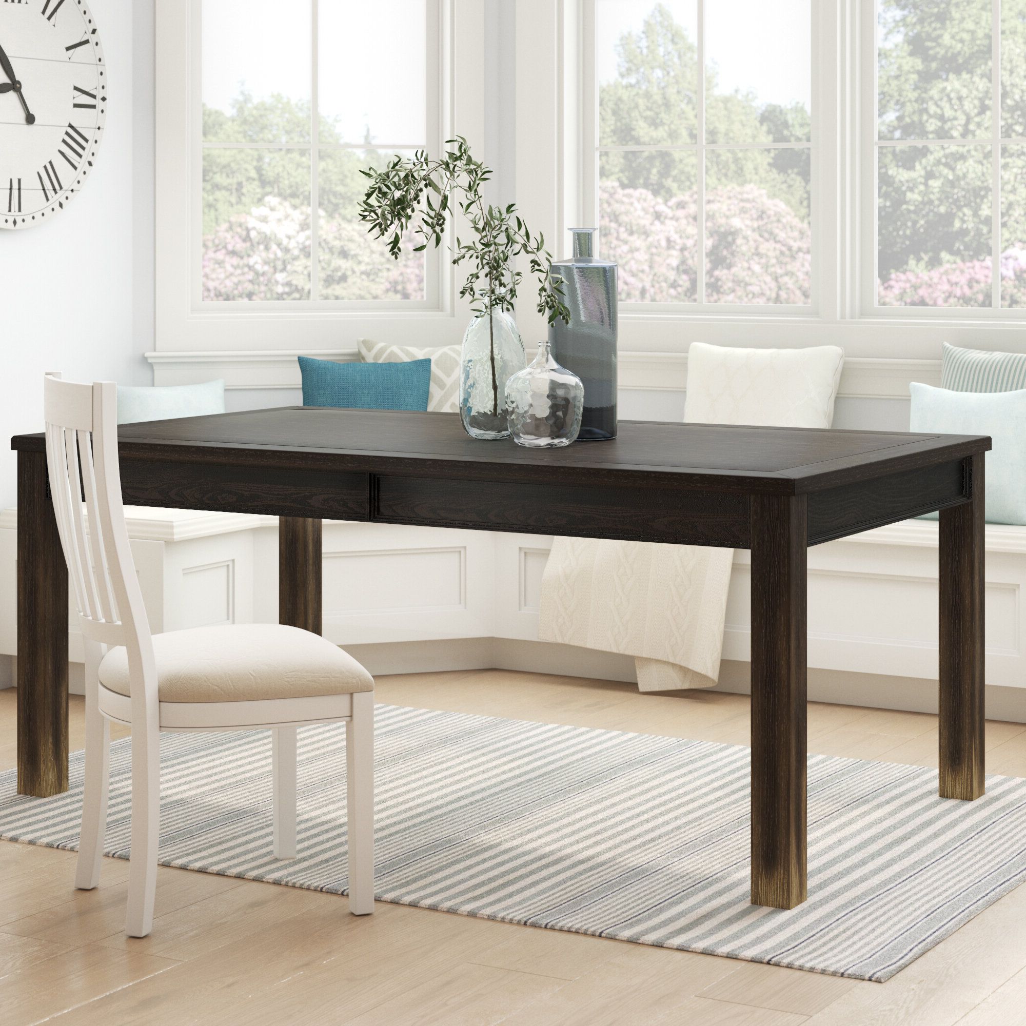Most Up To Date Modern Farmhouse Extending Dining Tables Inside Calila Contemporary Extendable Dining Table (View 3 of 25)
