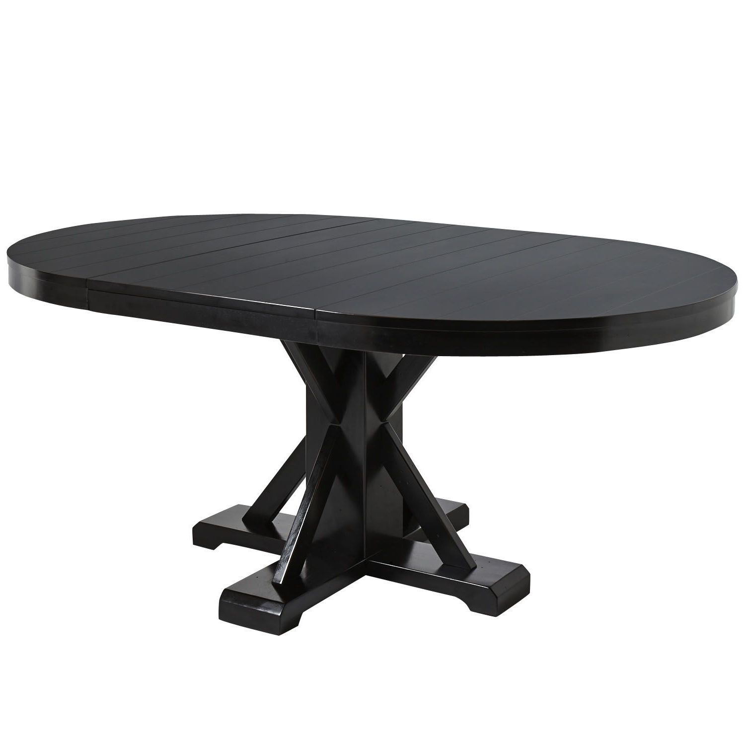 Nolan Round Pedestal Dining Tables Pertaining To Famous Nolan Extension Round Dining Table – Rubbed Black (View 11 of 25)