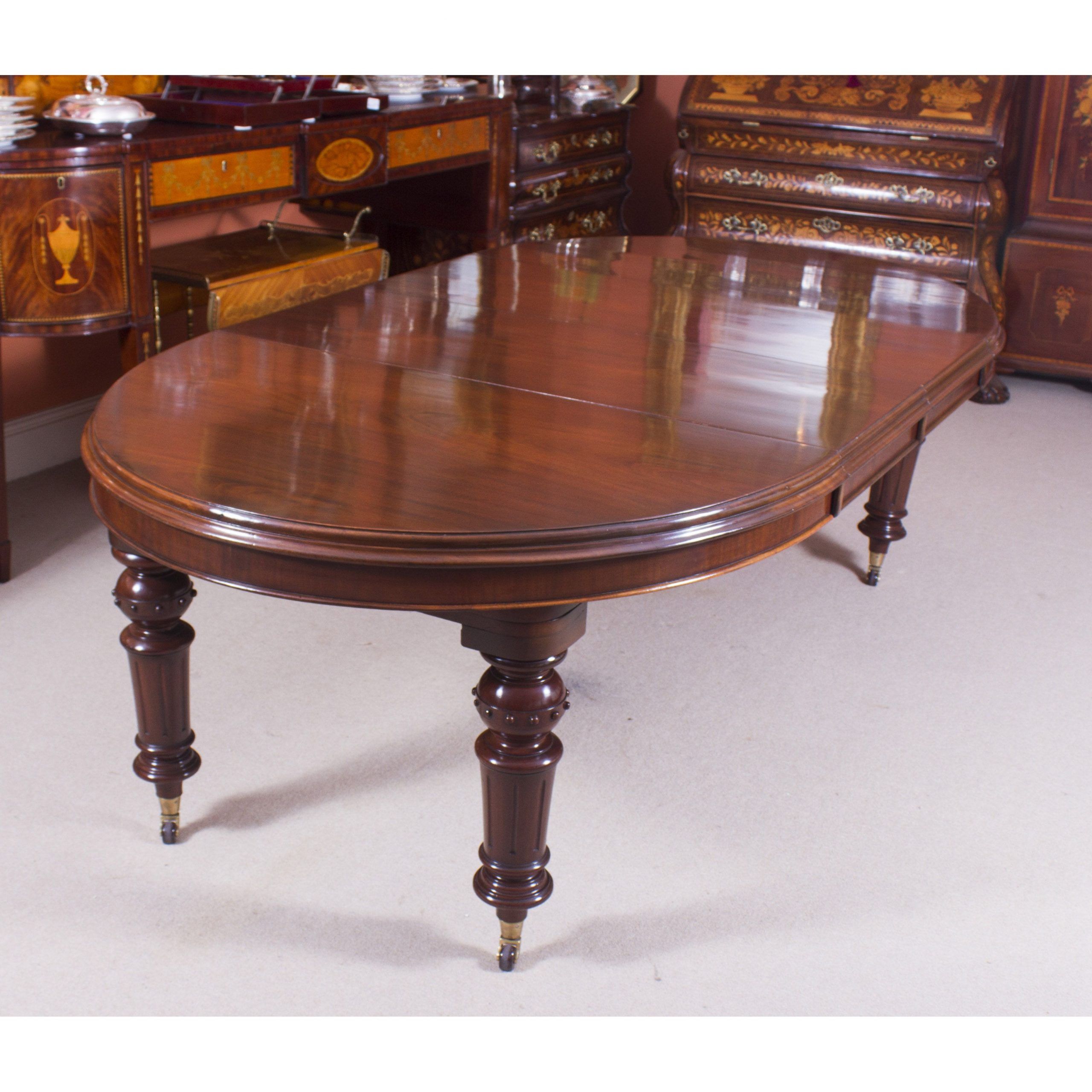 Popular Rustic Mahogany Extending Dining Tables Pertaining To Antique 8Ft Victorian Oval Extending Dining Table C (View 7 of 25)