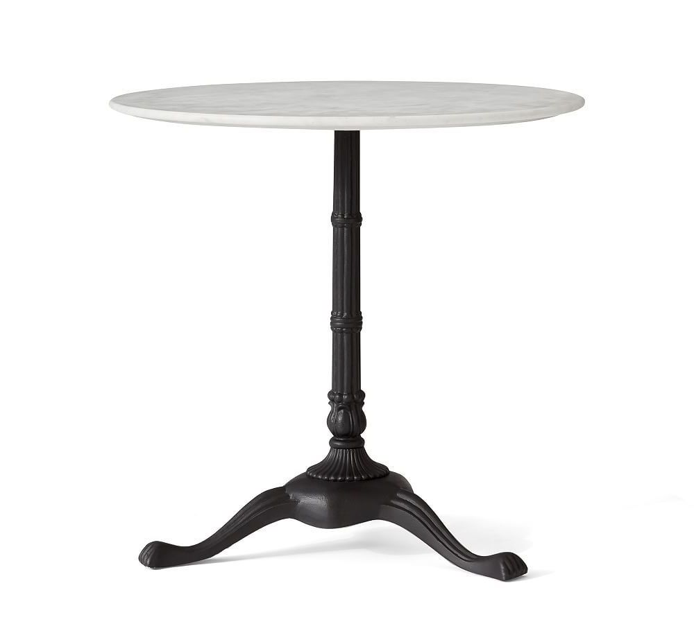Rae Marble Bistro Table, Antique Bronze, 32" D – Small Space Within Famous Rae Round Marble Bistro Tables (View 1 of 25)