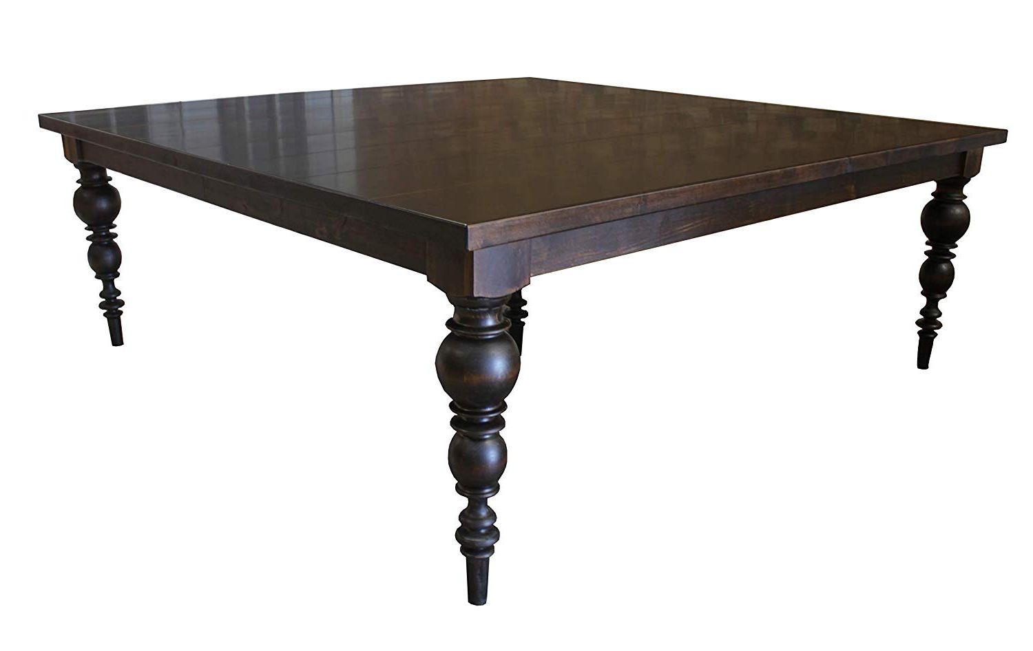 Recent Amazon – Turned Leg Square Dining Table For 12 (Charred In Alder Pub Tables (View 22 of 25)