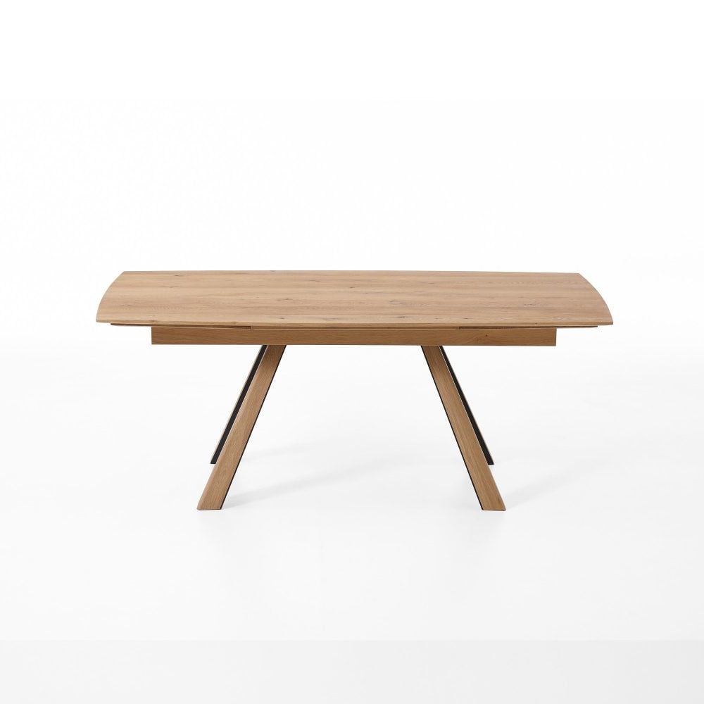 Runa Medium Extending Oak Dining Table – Seats 6 10 Throughout Trendy James Adjustables Height Extending Dining Tables (View 11 of 25)