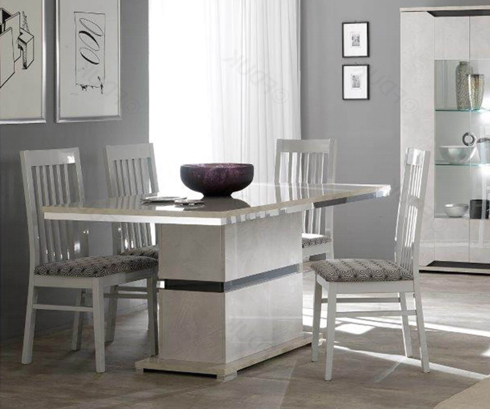 San Martino Mistral Rectangular Dining Table With 4 Wooden Dining Chairs Within 2019 Martino Dining Tables (View 3 of 25)