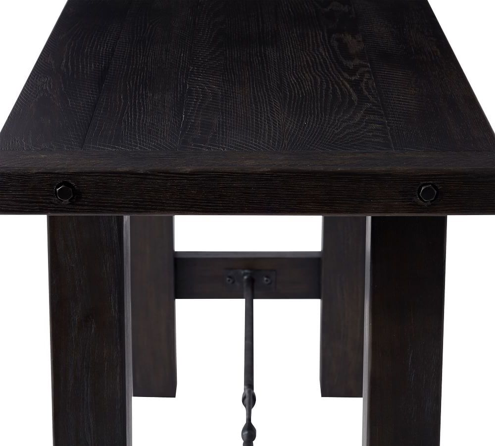 Well Liked Benchwright Bar Height Dining Table Pertaining To Blackened Oak Benchwright Extending Dining Tables (View 15 of 25)