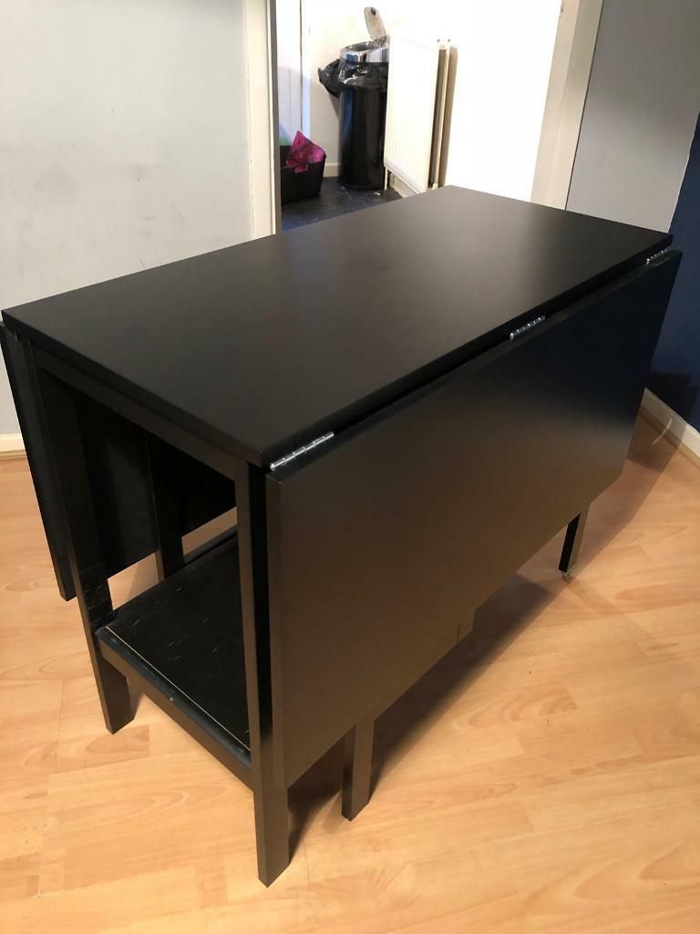 Well Liked Black Shayne Drop Leaf Kitchen Tables With Regard To Drop Leaf Table Black – Martinique (View 20 of 25)