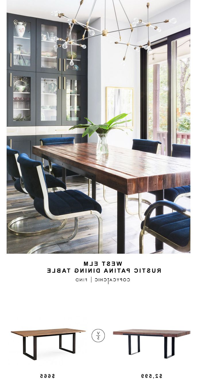 West Elm Rustic Patina Dining Table – Copycatchic For Newest West Dining Tables (View 12 of 25)