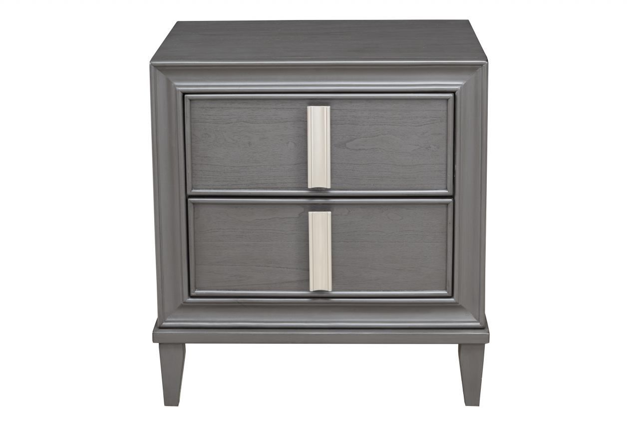 Widely Used Alpine Furniture Lorraine Nightstand In Dark Grey 8171 02 Intended For Gray Wash Lorraine Extending Dining Tables (View 13 of 25)