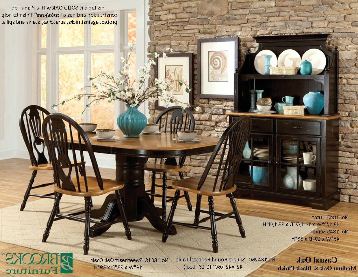 Widely Used Brooks Dining Tables Inside Brooks Furniture Dining Room Casual Oak Medium Oak And Black (View 24 of 25)
