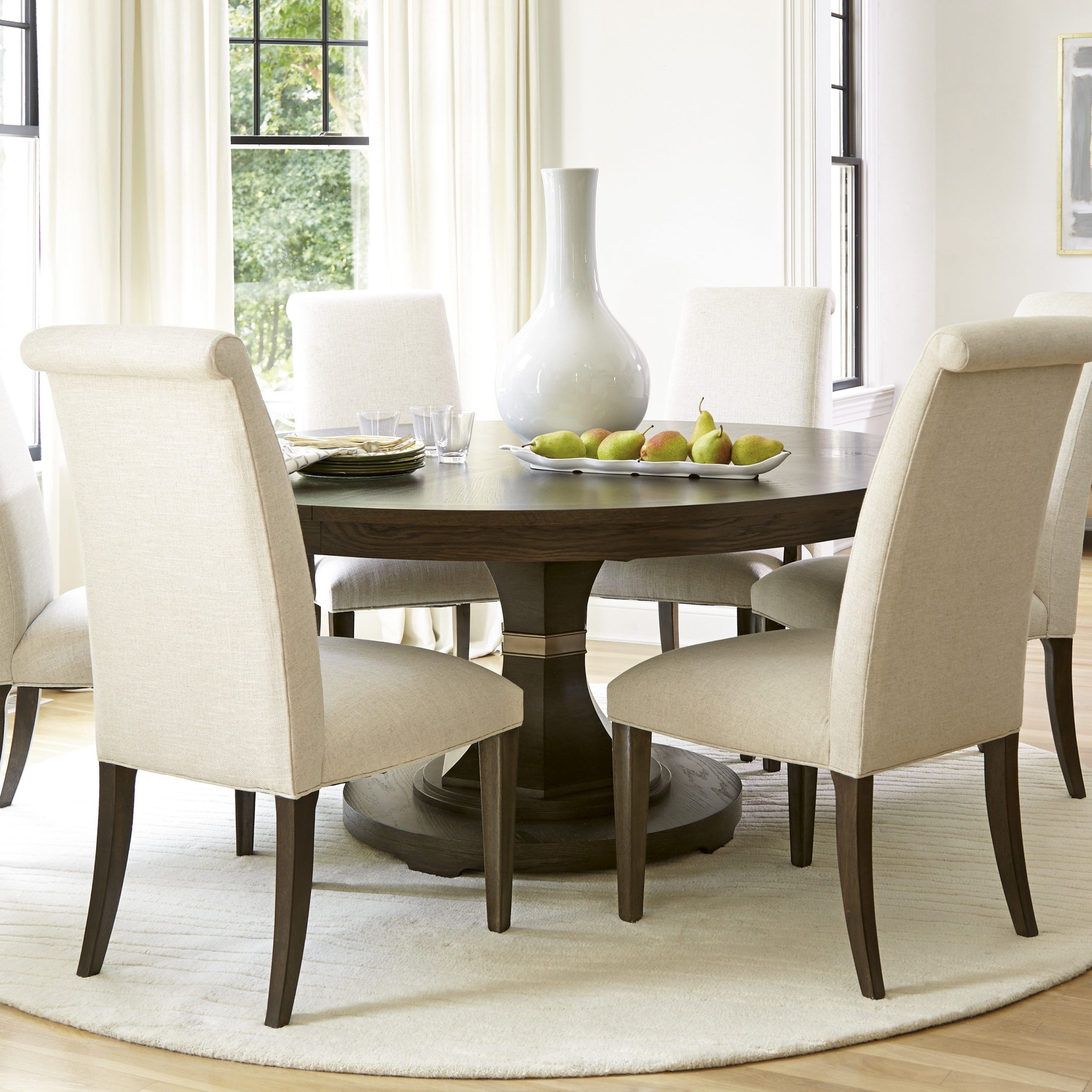 Widely Used Rae Round Pedestal Dining Tables Intended For Dining Table Bench Seat Dimensions Big Small Room Sets Ideas (View 19 of 25)
