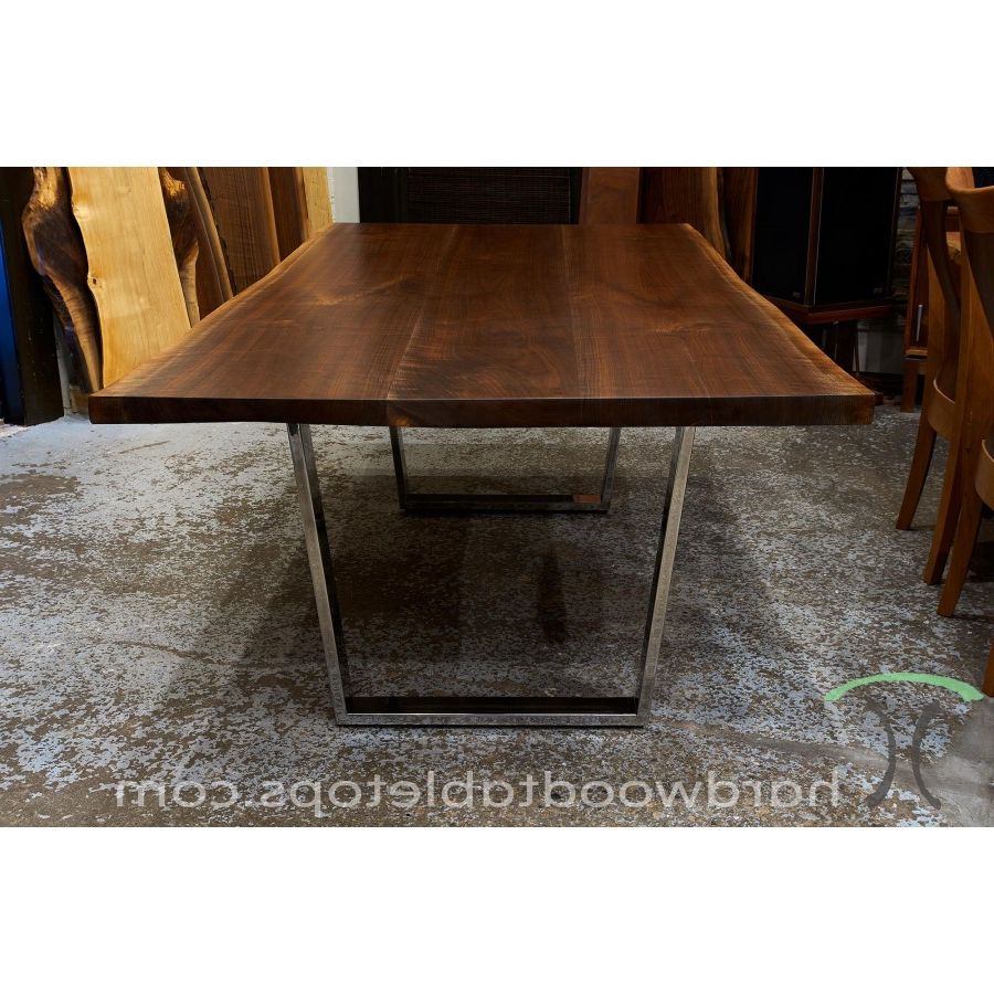 2019 Live Edge Black Walnut Dining Table Configurator Intended For Dining Tables With Black U Legs (Photo 21 of 25)