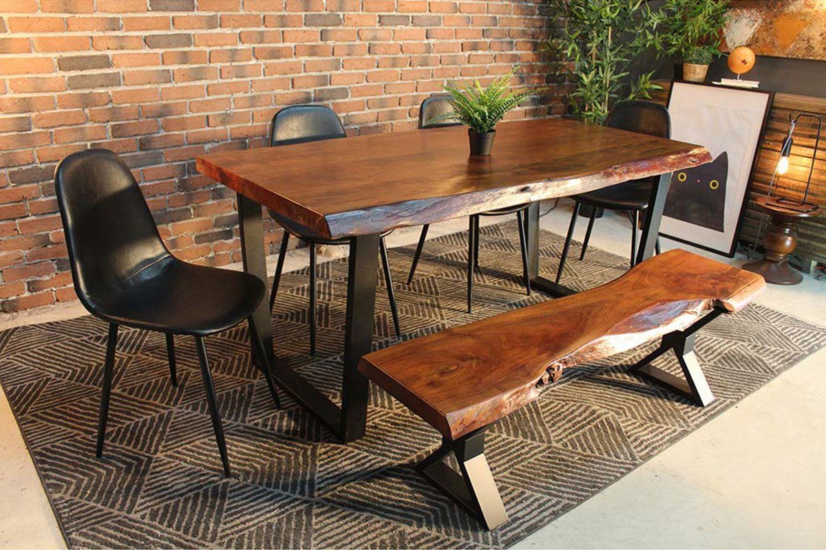 Featured Photo of 2024 Popular Acacia Dining Tables with Black-legs